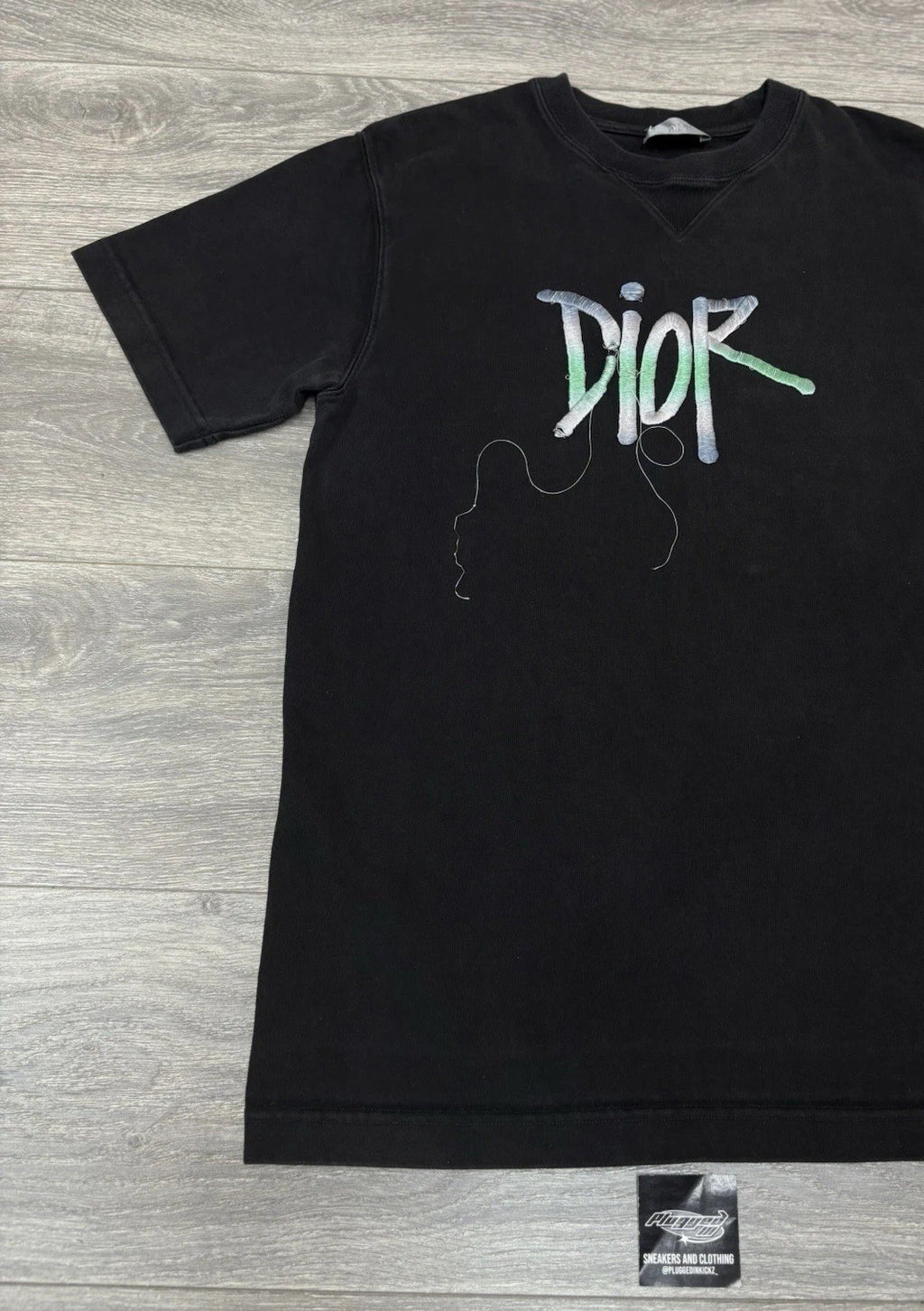 Size Small - Dior Shawn Stussy Embroidered Logo T-Shirt