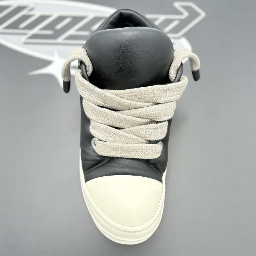 Size 44 (11 US) - Rick Owens Jumbo Lace Puffer Low ' Black Milk ' | GREAT COND!
