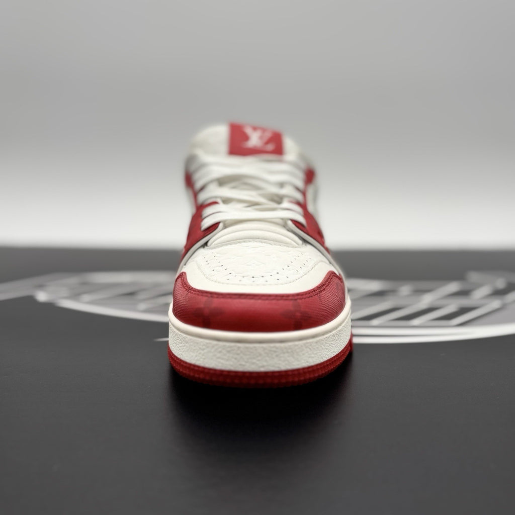 Size 8.5 LV (9.5-10 US) - Louis Vuitton Trainer  ' White, Red ' | SUPER CLEAN!