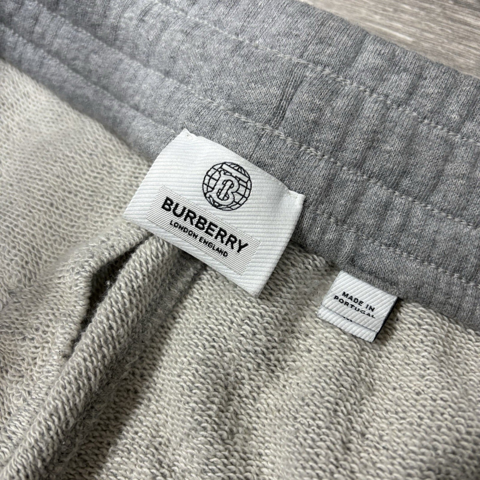 Size Medium - Burberry Melange Sweat Pants ' Pale Grey '