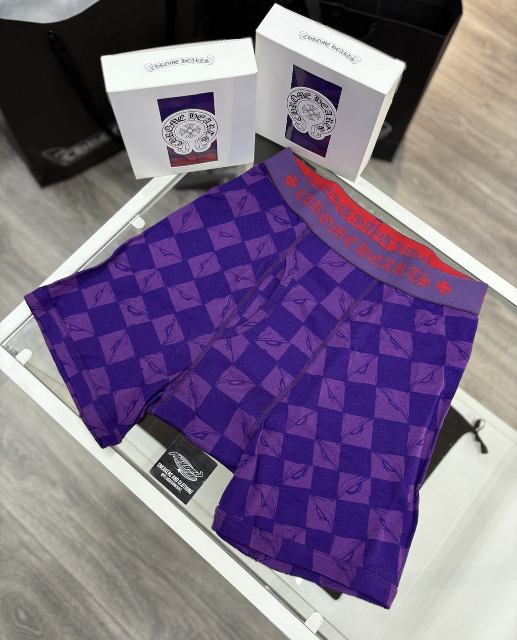 Size Medium - Chrome Hearts Matty Boy 99 Eyes Boxer Briefs ' Purple ' | NEW!