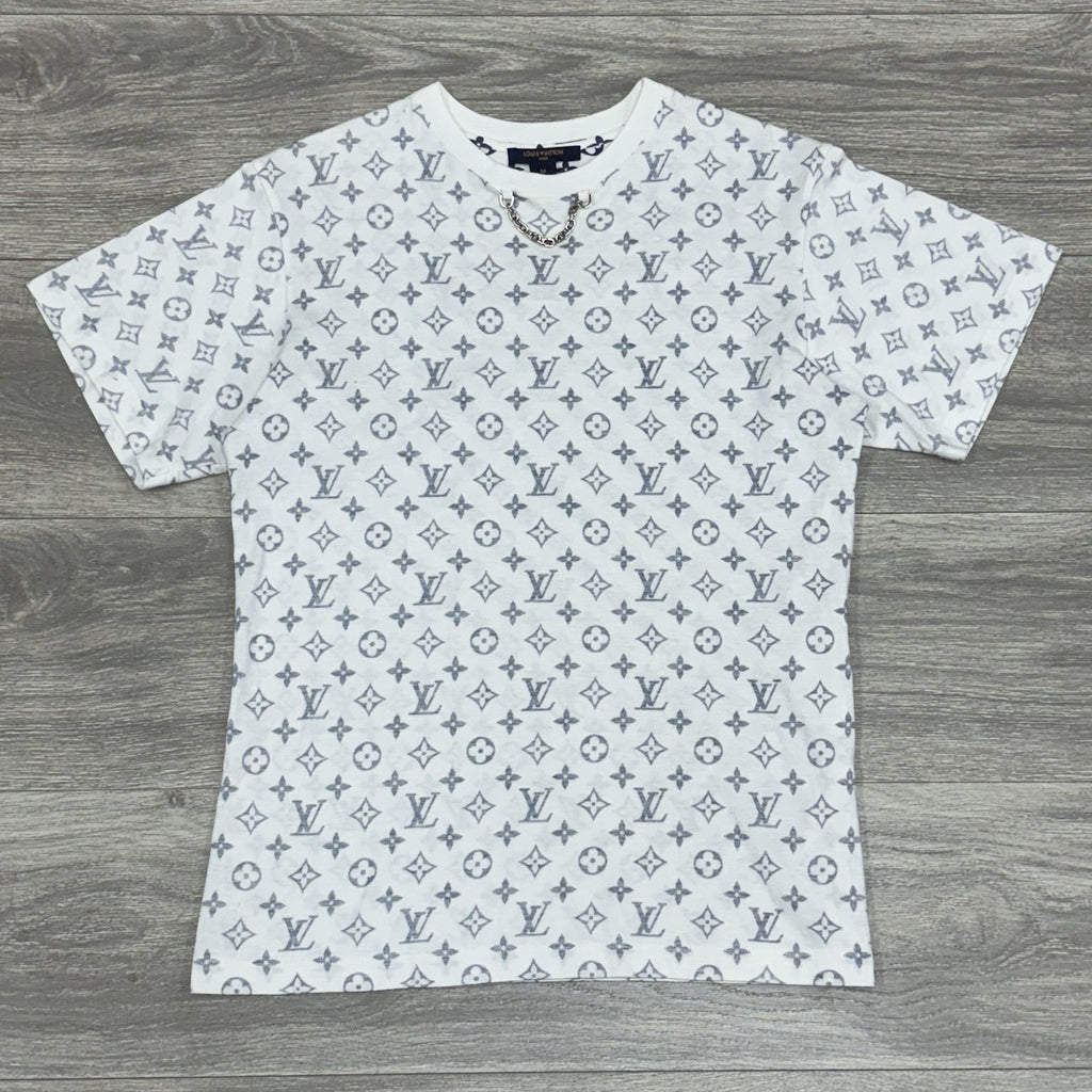 Size M - Louis Vuitton Monogram Printed With Chain ' White Blue ' | SUPER CLEAN!