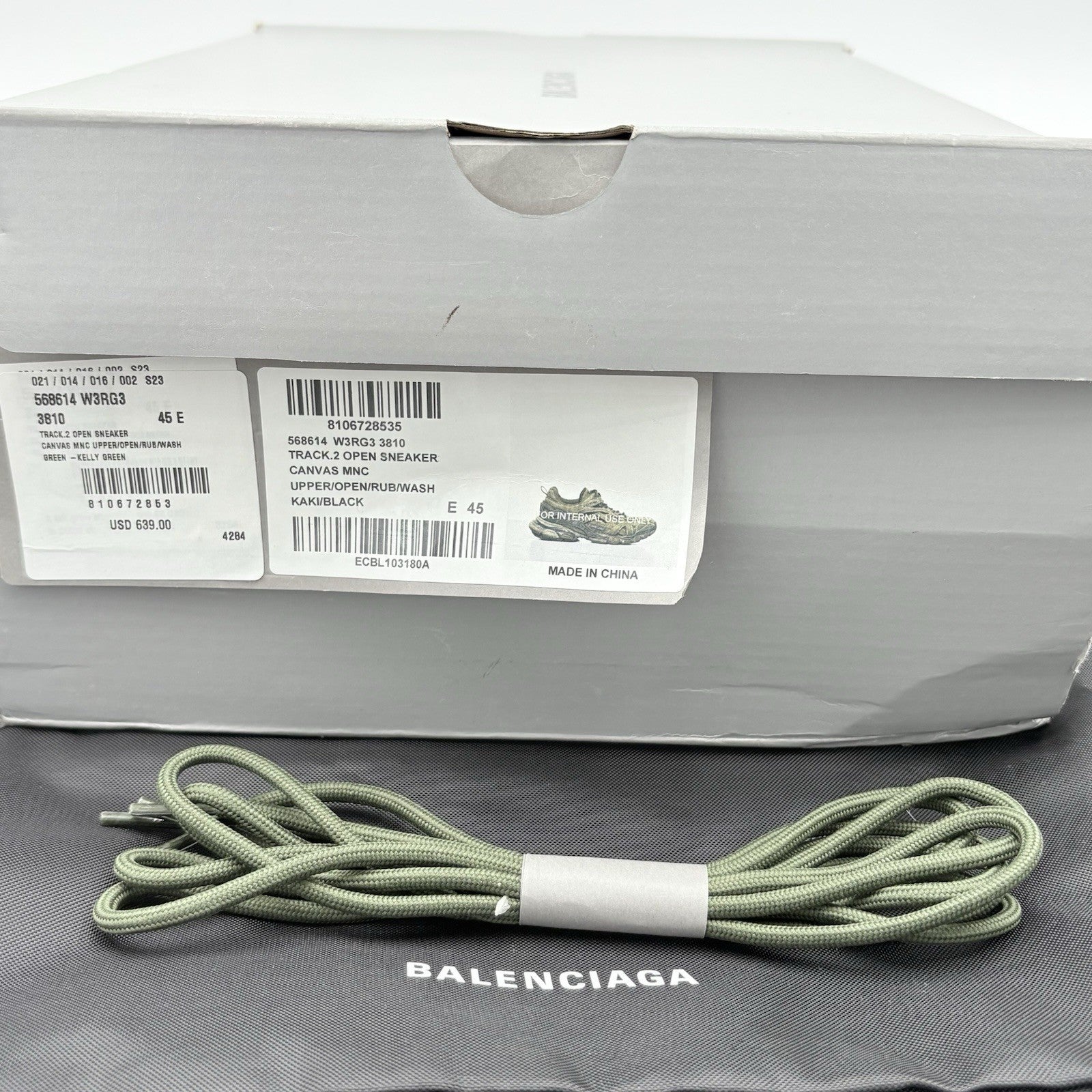 Size 45 (12 US) - Balenciaga Track.2 Sneakers ' Khaki Green ' | GREAT CONDITION!