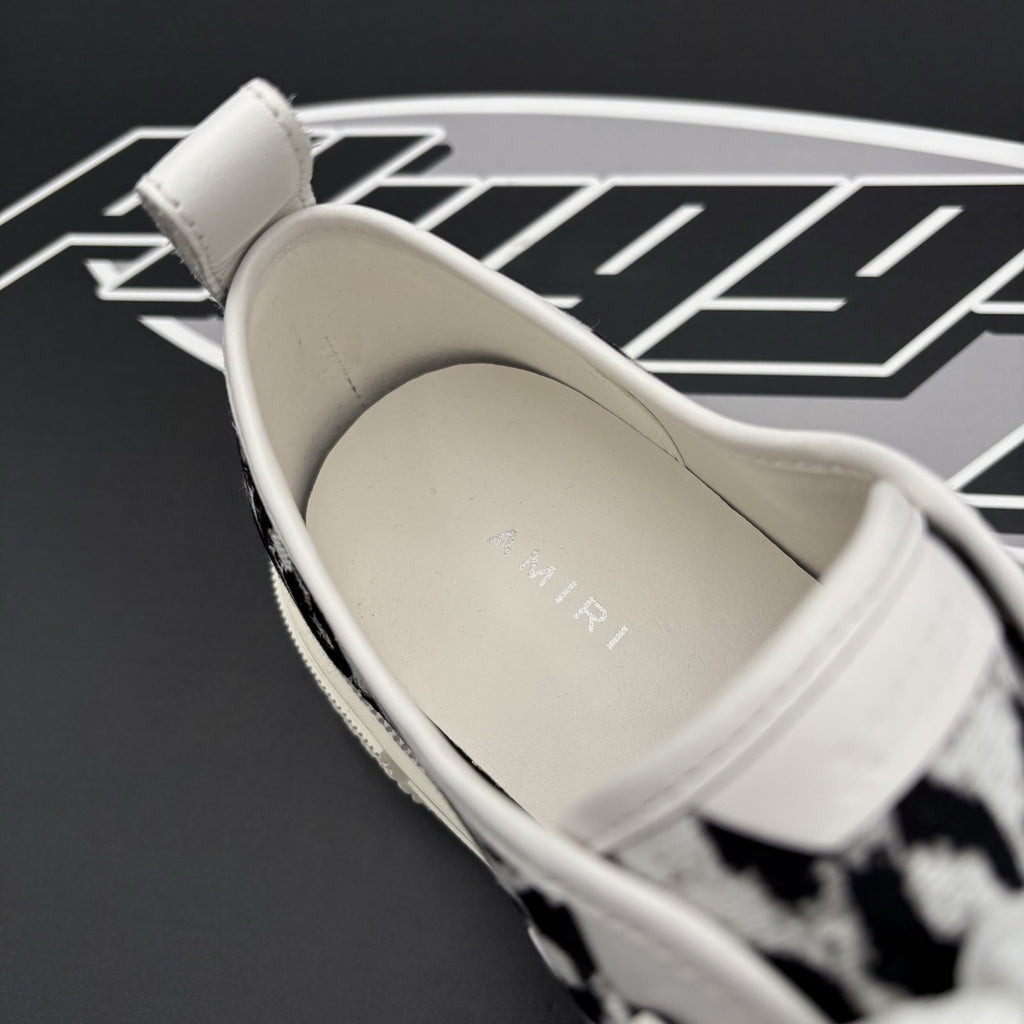 Size 43 (10US) Amiri Court Low ' White Leopard ' | Excellent!