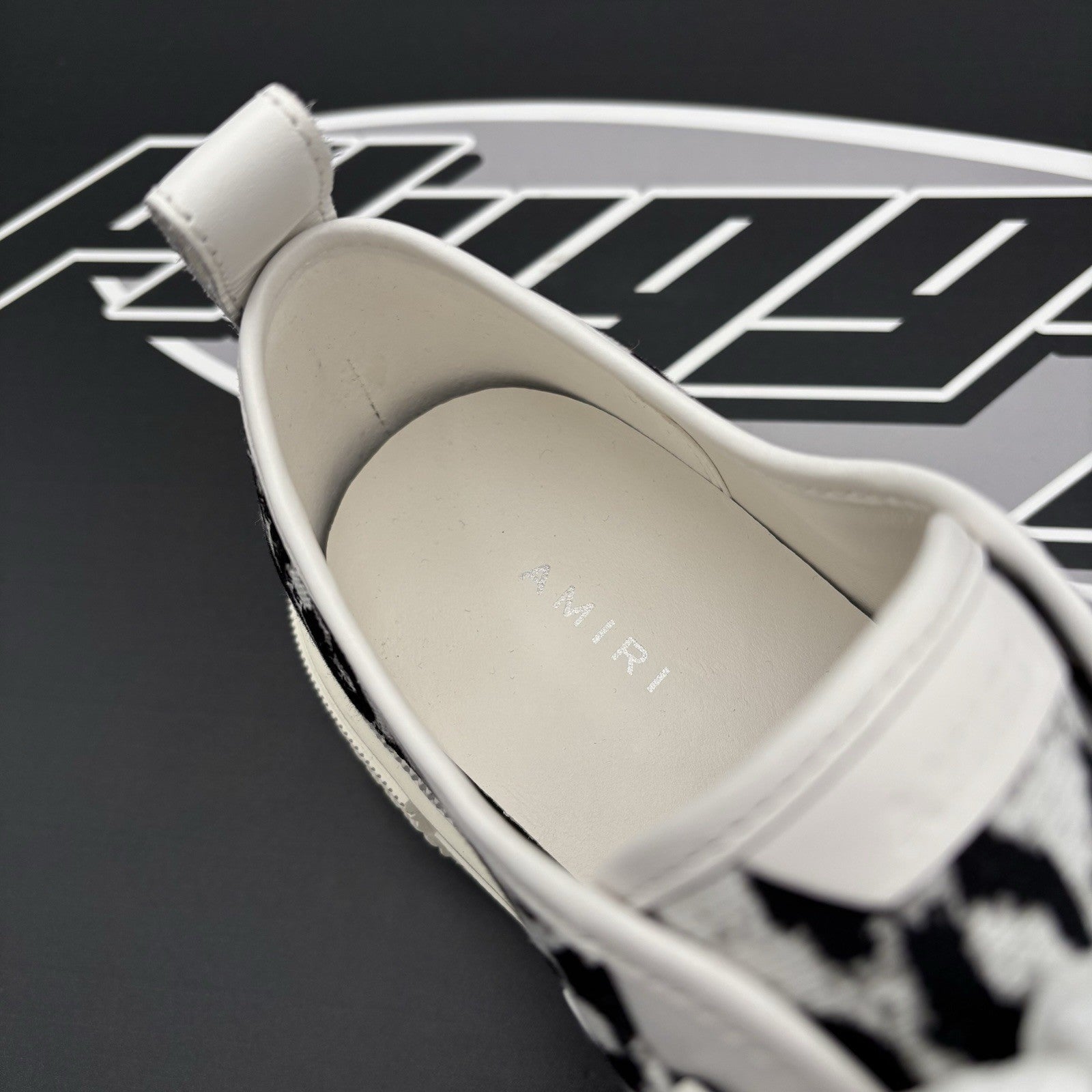 Size 43 (10US) Amiri Court Low ' White Leopard ' | Excellent!
