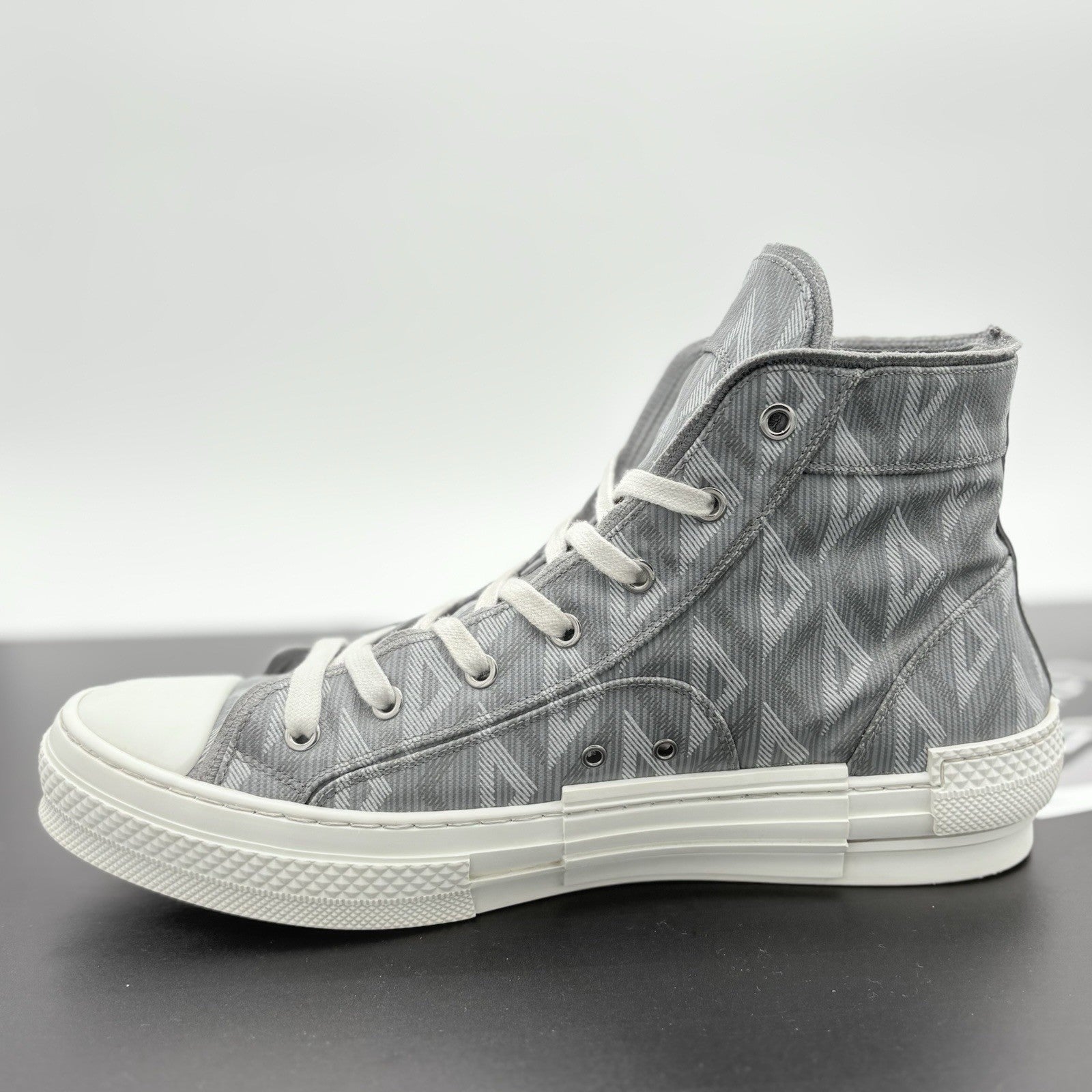 Size 45 (12 US) - Dior B23 High CD Diamond ' Grey White ' | GOOD CONDITION!