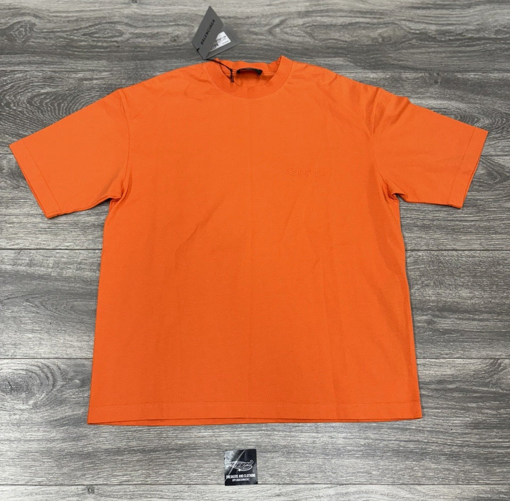 Size XS - Balenciaga Casual T-Shirt ' Fluorescent Orange ' | NEW!