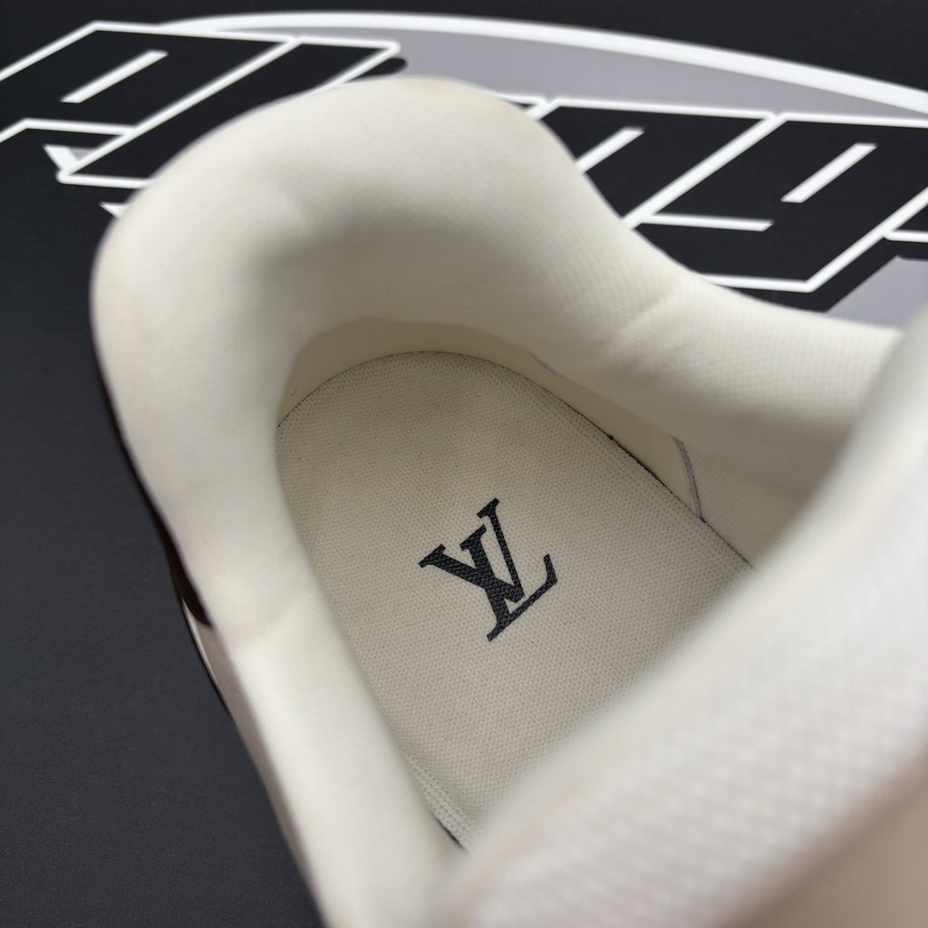 Size 9 LV (10-10.5 US) Louis Vuitton Trainer Strap ' Brown, Beige ' | EXCELLENT!