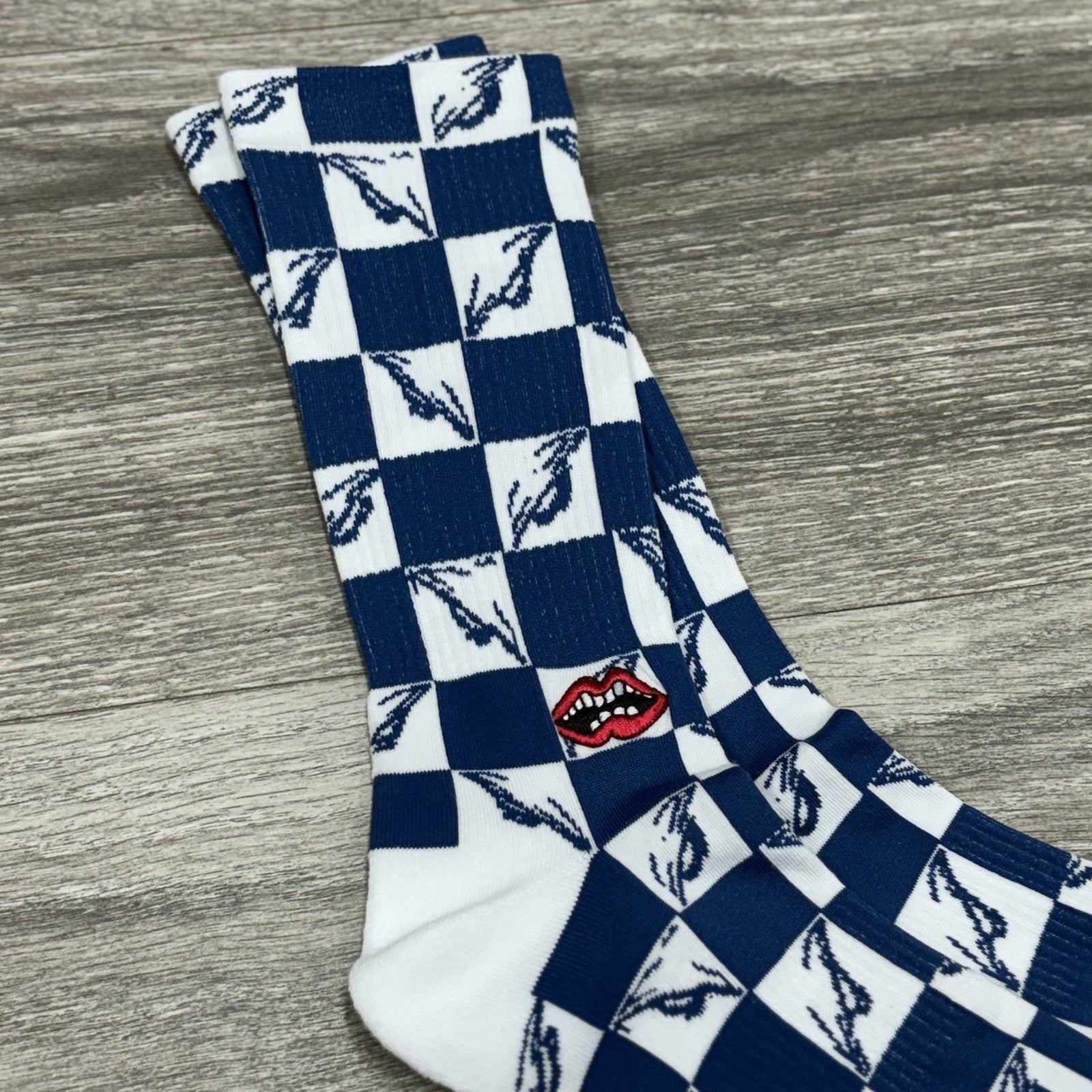 Size Large (9-13 US) - Chrome Hearts Matty Boy 99 Eye Socks ' Blue ' | NEW!