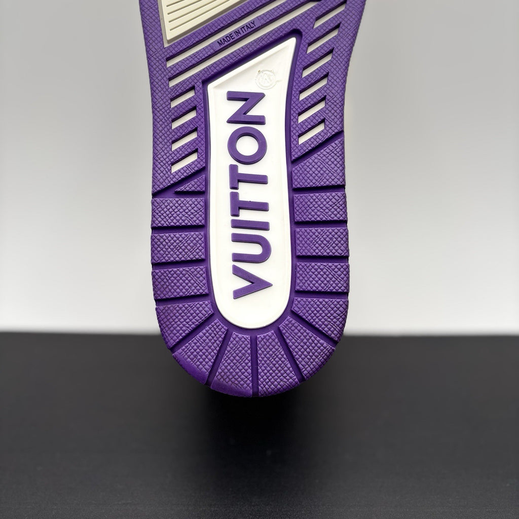 Size 7.5 LV (8.5-9 US) - Louis Vuitton Trainer ' White, Purple ' | WORN ONCE!