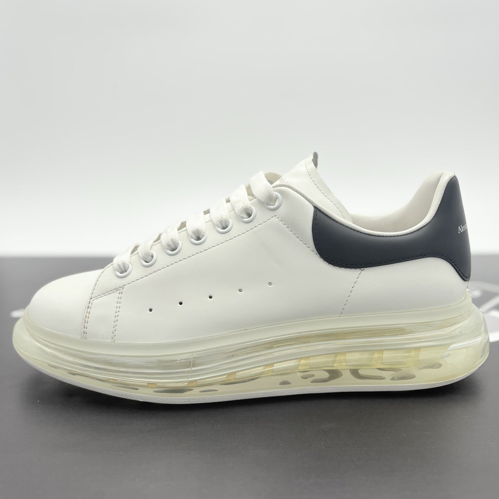 Size 44 (11 US) Alexander McQueen Clear Sole ' Black White ' | GOOD CONDITION!