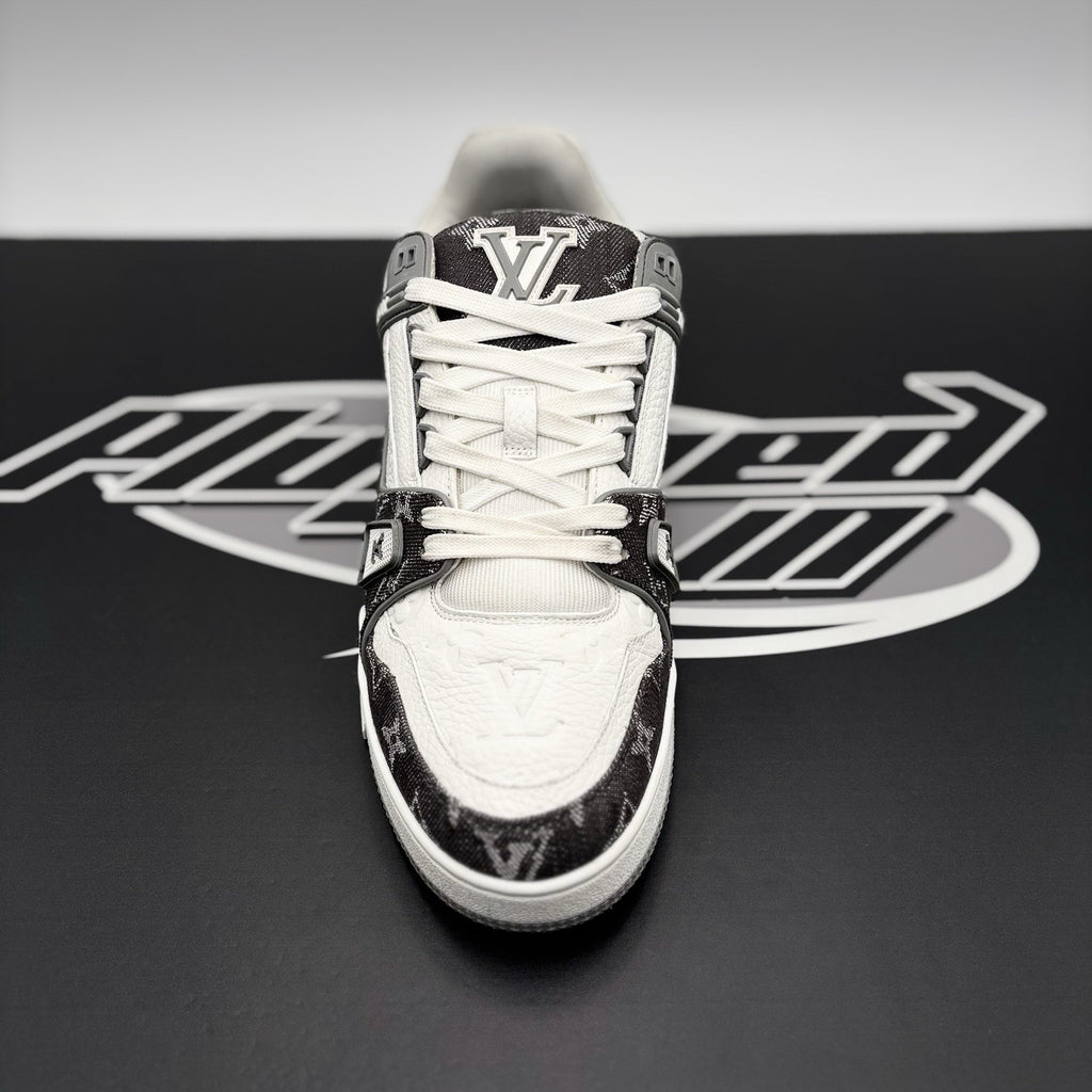Size 7 LV (8 - 8.5 US) Louis Vuitton Trainer ' Grey Denim ' |  GREAT CONDITION!