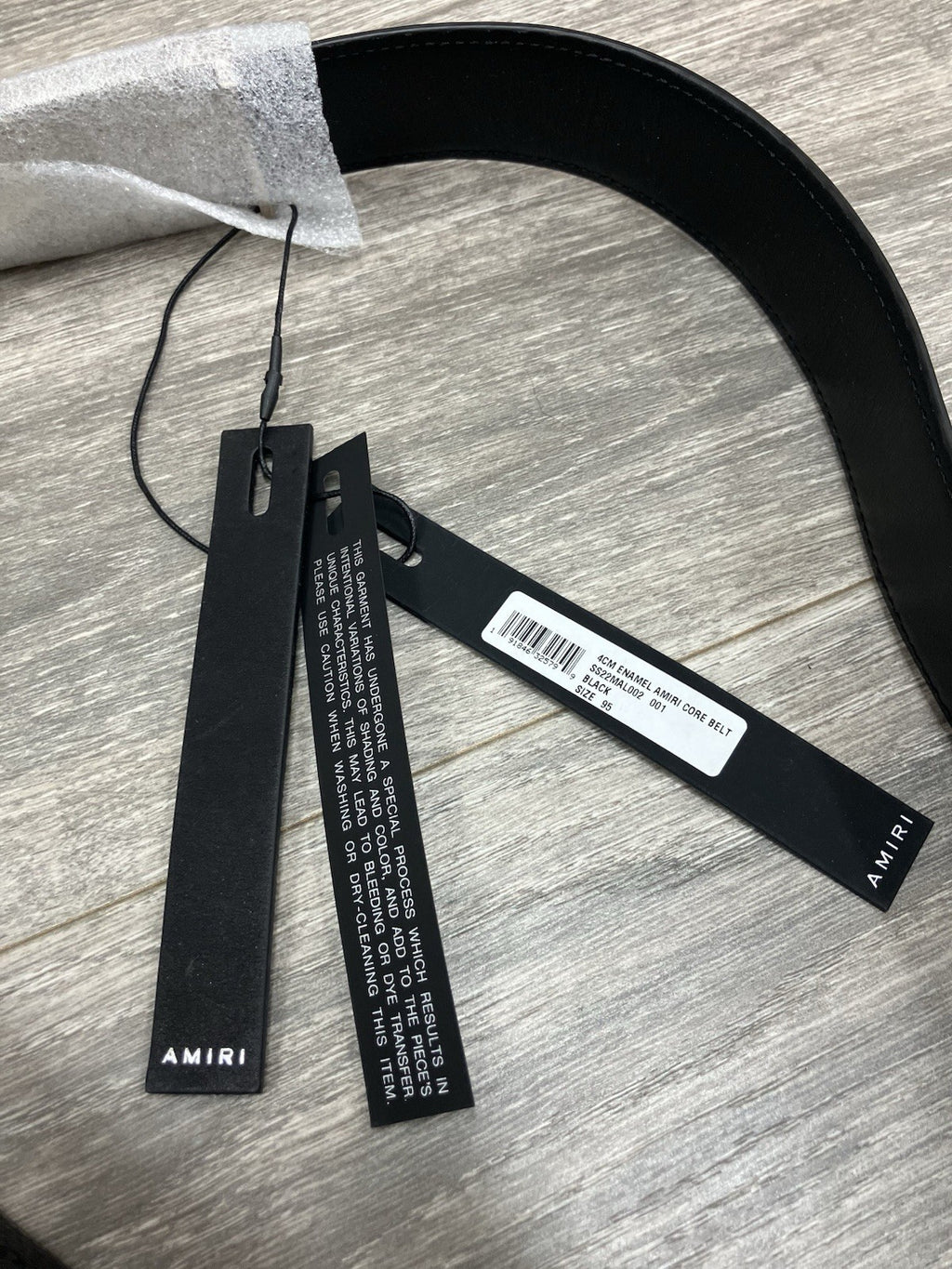 Amiri Core Logo Buckle ' Black/Black/Gold-Tone ' Belt | BRAND NEW! | SIZE 95