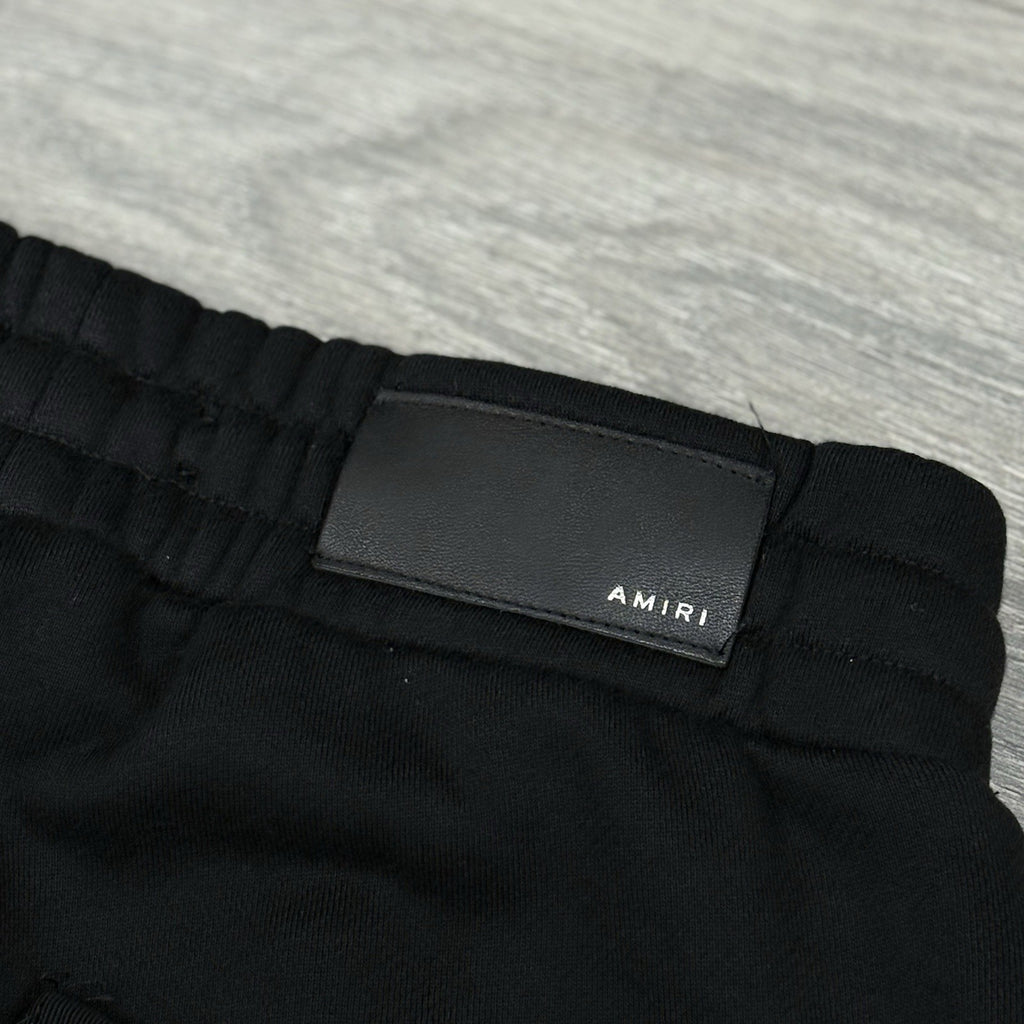 Size Small - Amiri Core Logo Paint Drip Sweatpants ' Black ' | SUPER CLEAN!