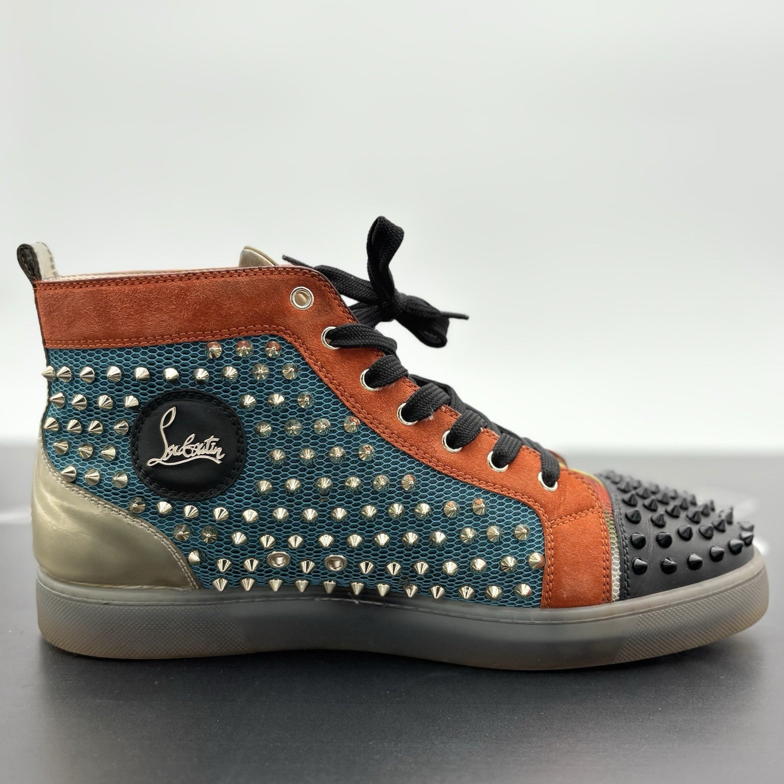 Size 45 (12 US) Christian Louboutin High Spikes ' Lux Techno ' | SUPER CLEAN!