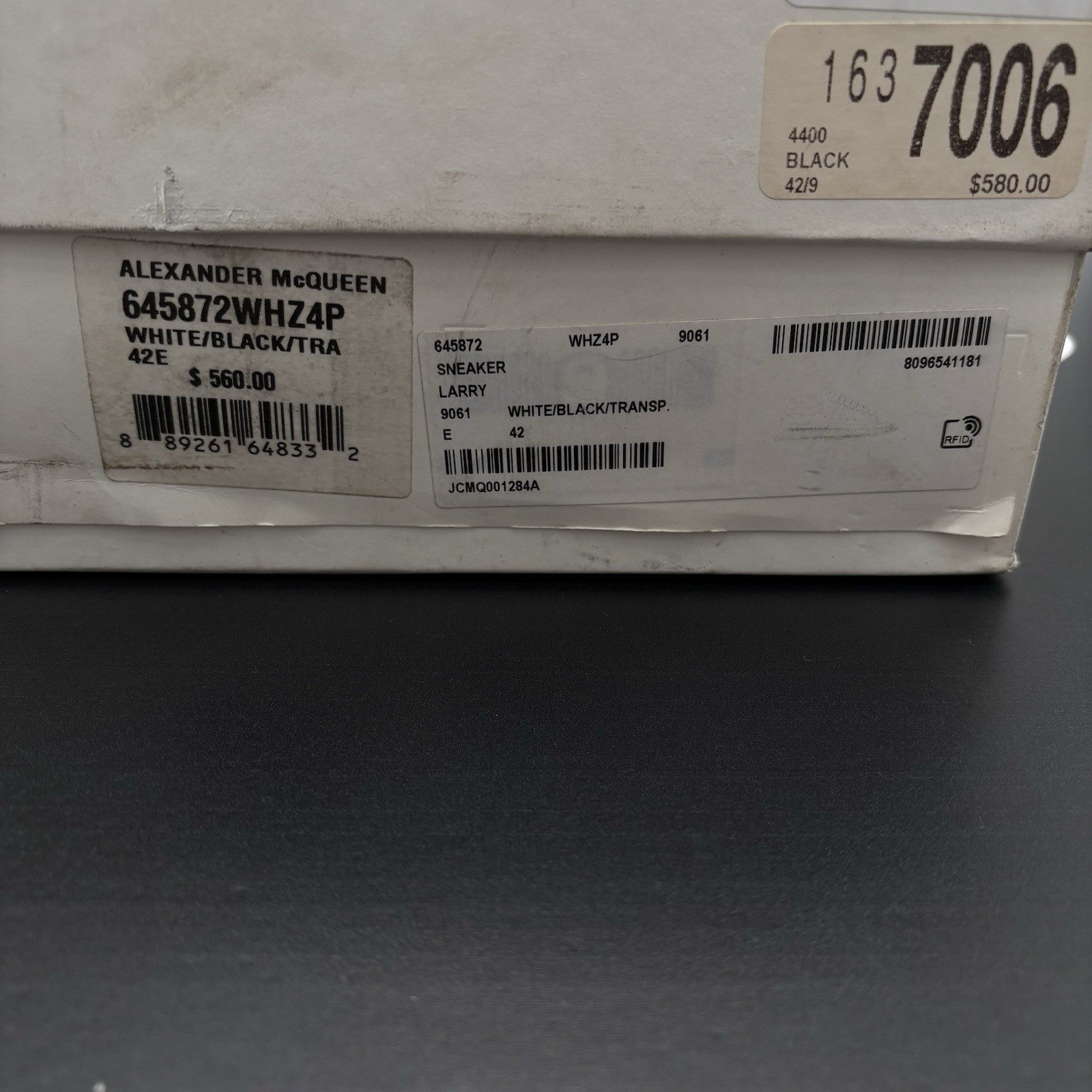 Size 42 (9 US) Alexander McQueen ' Transparent Sole, Snakeskin ' | GREAT!