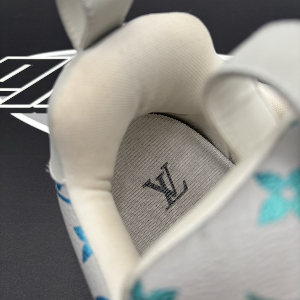 Size 11 LV (12-12.5 US) Louis Vuitton Skate ' Grey Monogram Multicolor' | GREAT!
