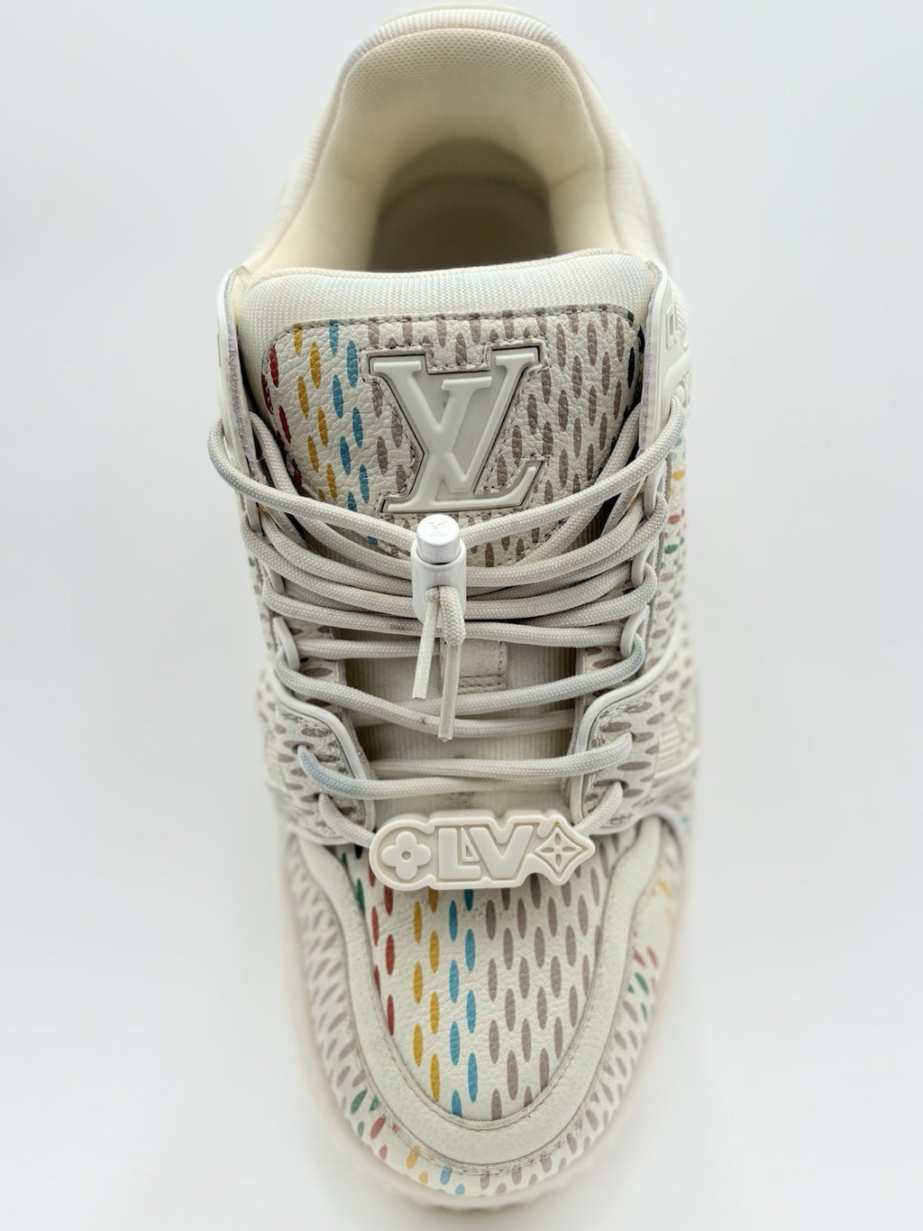 Size 7.5 LV (8.5-9 US) Louis Vuitton Maxi Trainer ' Beige Multicolor ' | CLEAN!