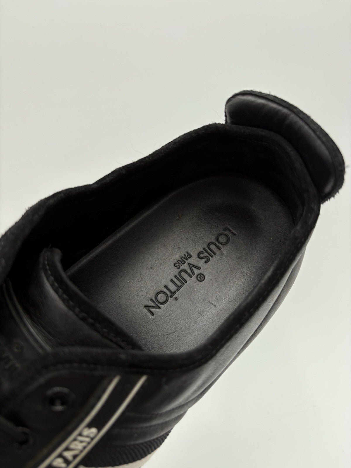 Size 11 LV (12-12.5 US) Louis Vuitton Suede & Leather Cosmos ' Black ' | CLEAN!