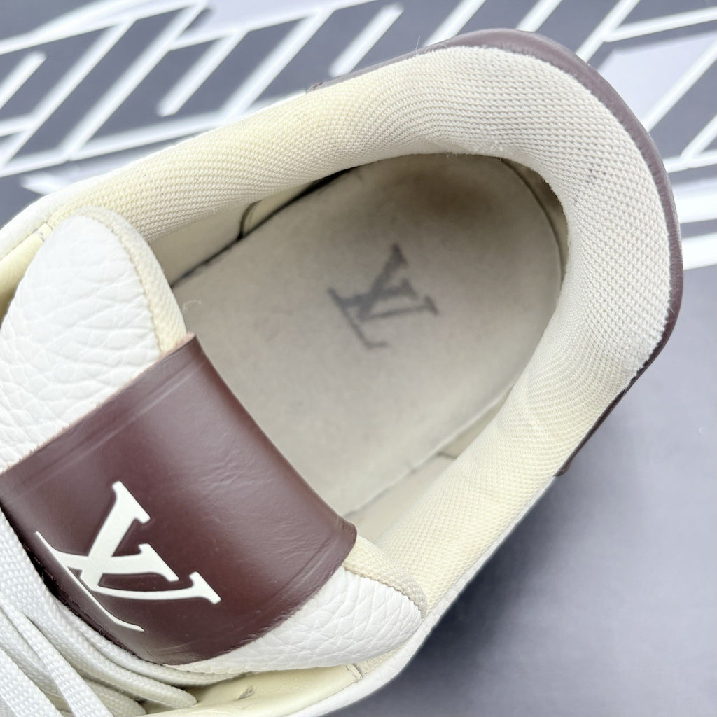 Size 8 LV (9-9.5 US) - Louis Vuitton Trainer ' White Mocha ' | GOOD CONDITION!
