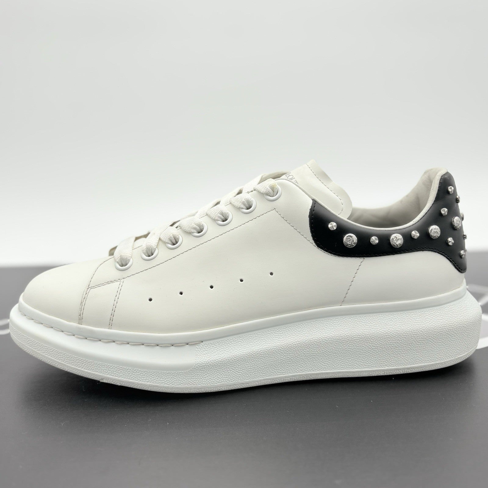 Size 45 (12 US) Alexander McQueen Studded Oversized ' White Black ' | GREAT COND