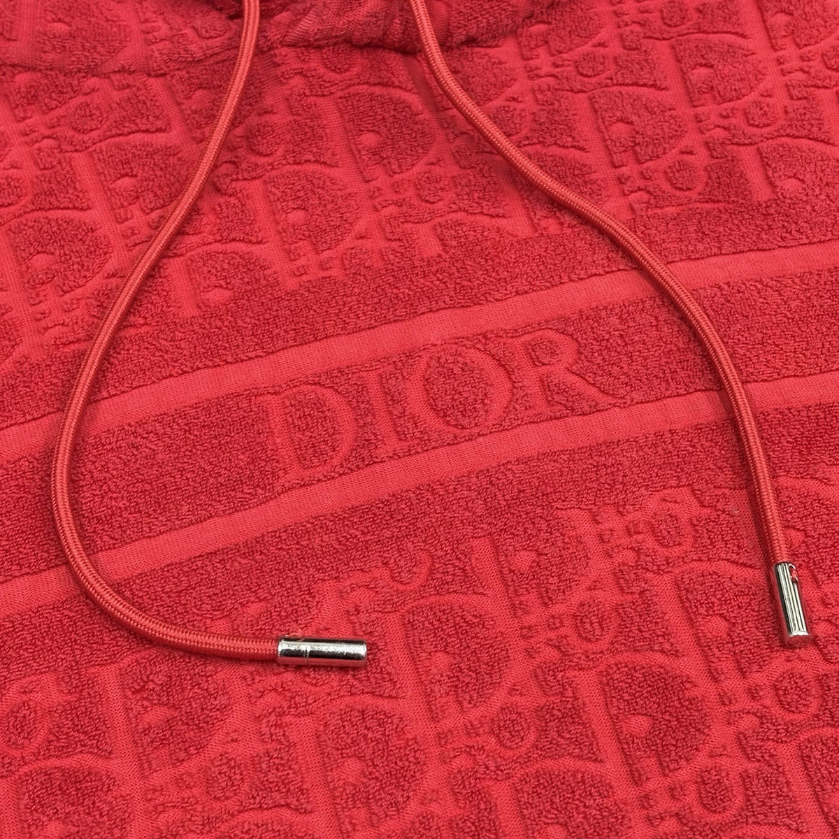 Terry Cotton Towel Hoodie Red — photo 4
