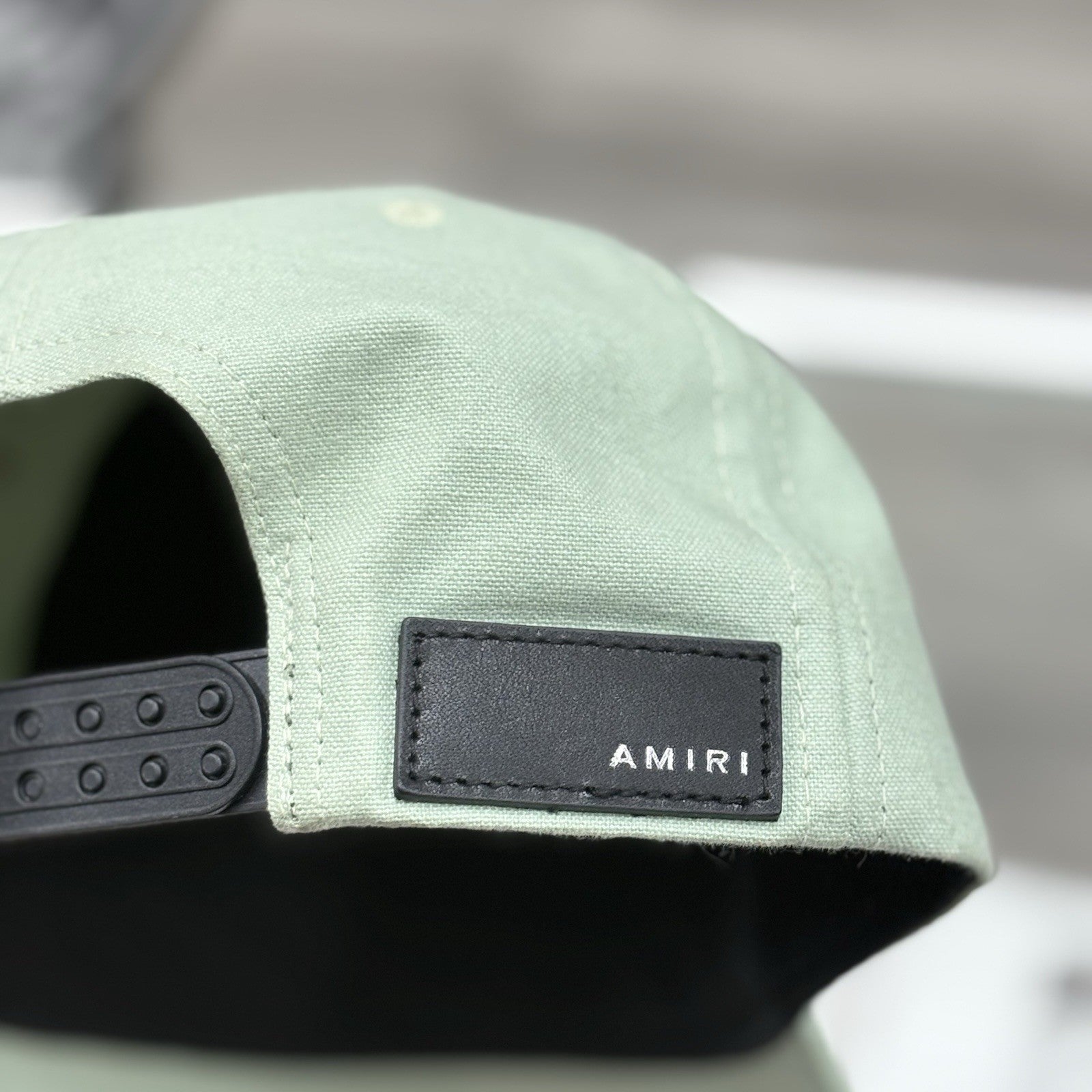 Amiri Chenille MA Patch Canvas Hat ' Frosty Green ' | SUPER CLEAN!