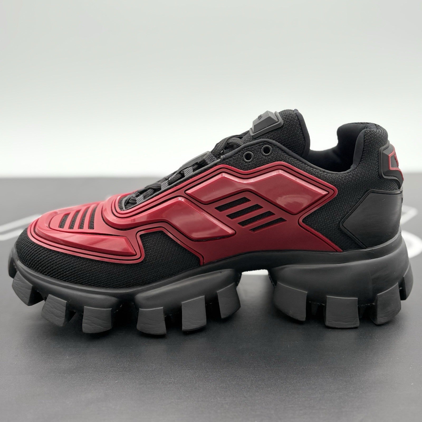 Size 7 UK (8 US) - Prada Cloudbust Thunder ' Red Black ' | SUPER CLEAN!