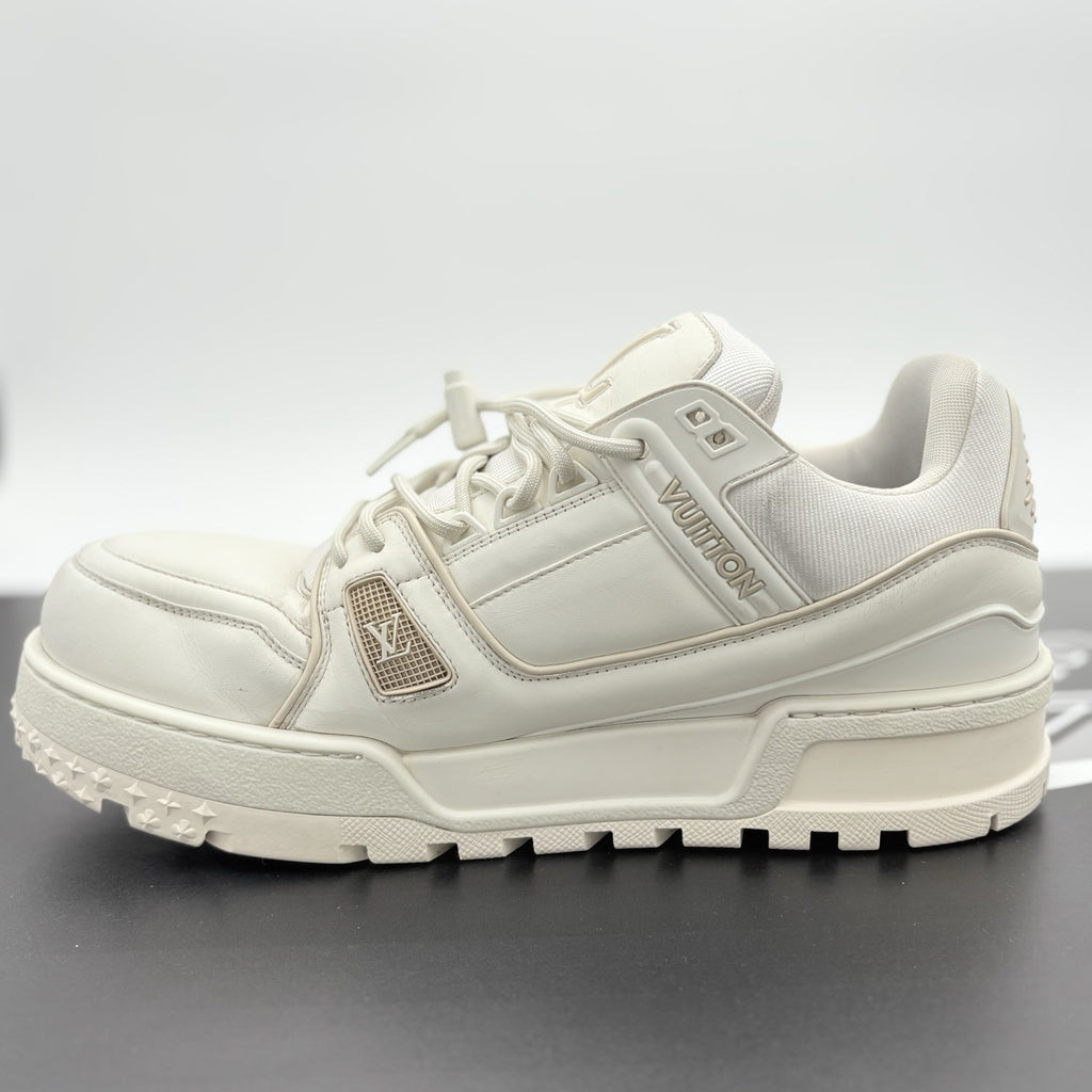 Size 10 LV (11-11.5 US) - Louis Vuitton Maxi Trainer ' White ' | GOOD CONDITION!