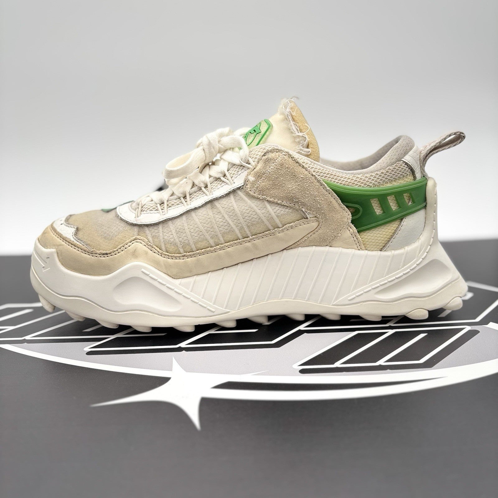Size 43 (10 US) Off-White Odsy-1000 ' White, Beige, Green ' | GREAT CONDITION!