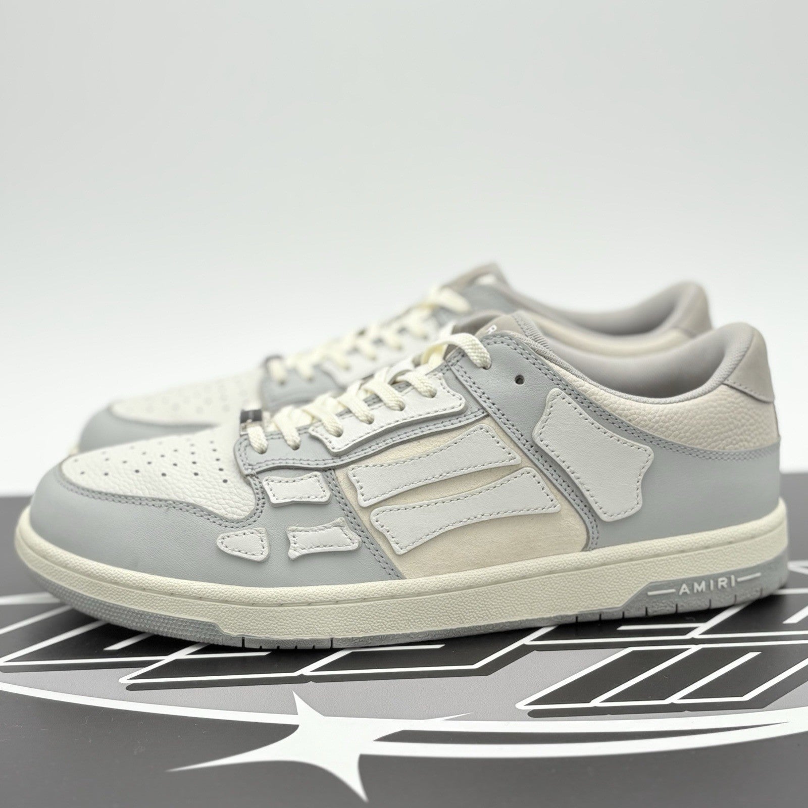 Size 45 (12 US) Amiri Skel Low Top Sneakers ' Grey ' | SUPER CLEAN!