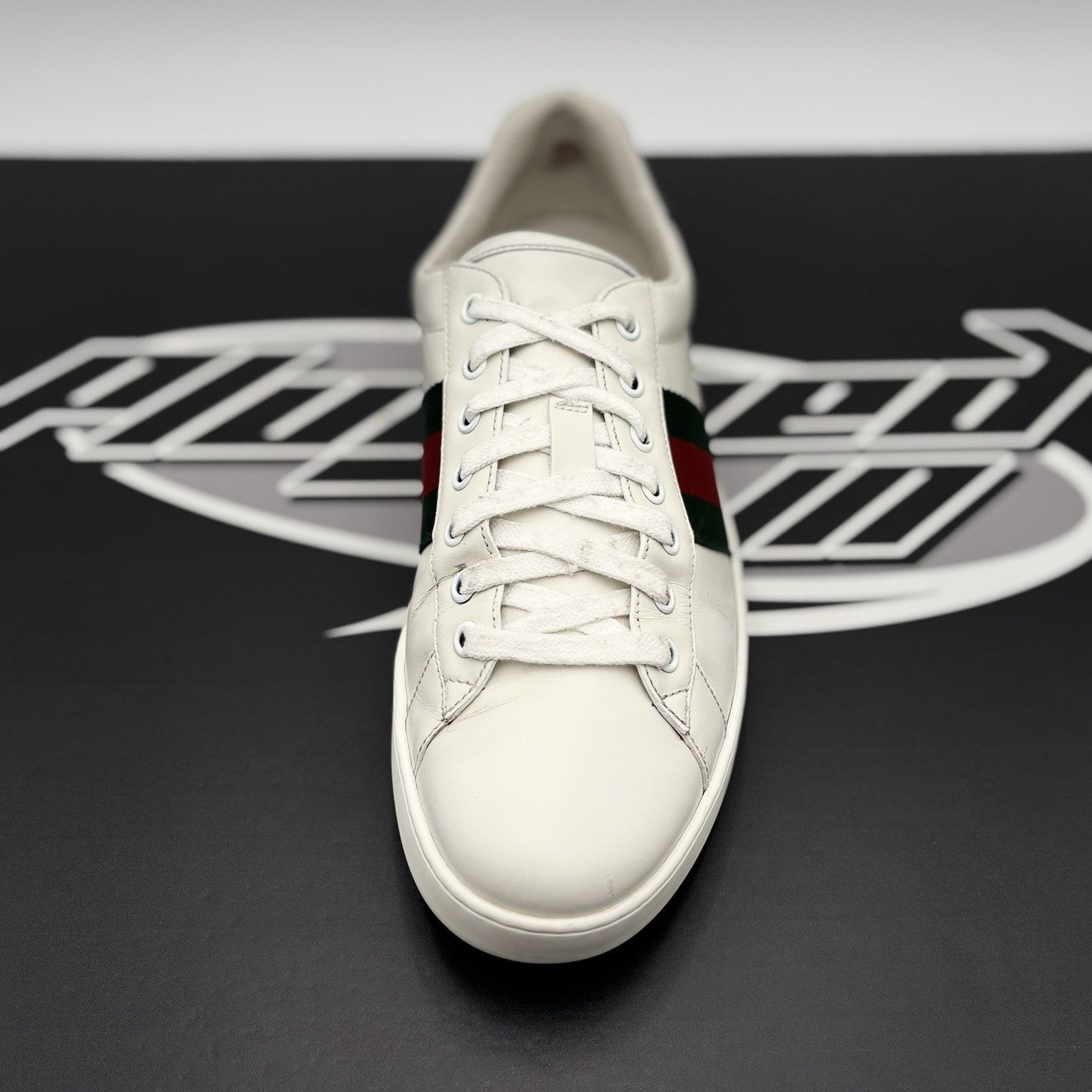 Size 9 G ( 10 US) - Gucci Ace Web  ' White, Red, Green ' | GOOD CONDITION!