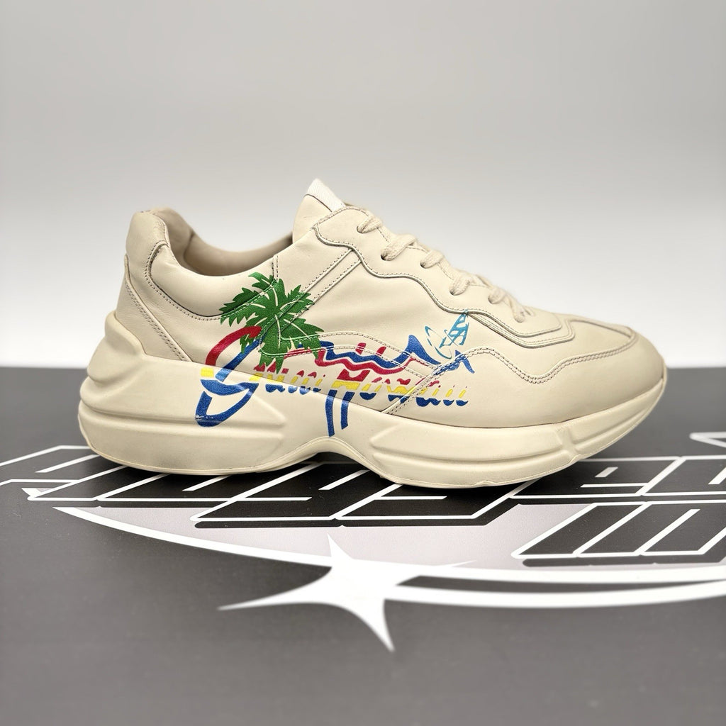 Size 9 G (9.5 US) Gucci Rhyton GG  ‘ Hawaii Ivory Multi ’ | GOOD CONDITION!