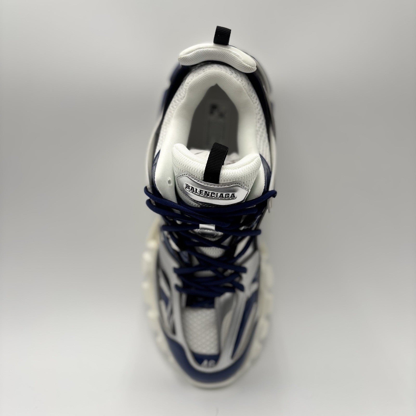 Size 46 (13 US) - Balenciaga Track LED Sneaker ' Silver Navy ' | BRAND NEW!