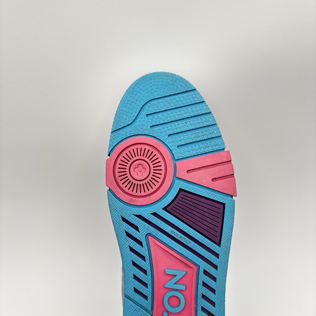 Size 11 LV (12-12.5 US) Louis Vuitton Trainer 'Purple Teal Metallic' GREAT COND!