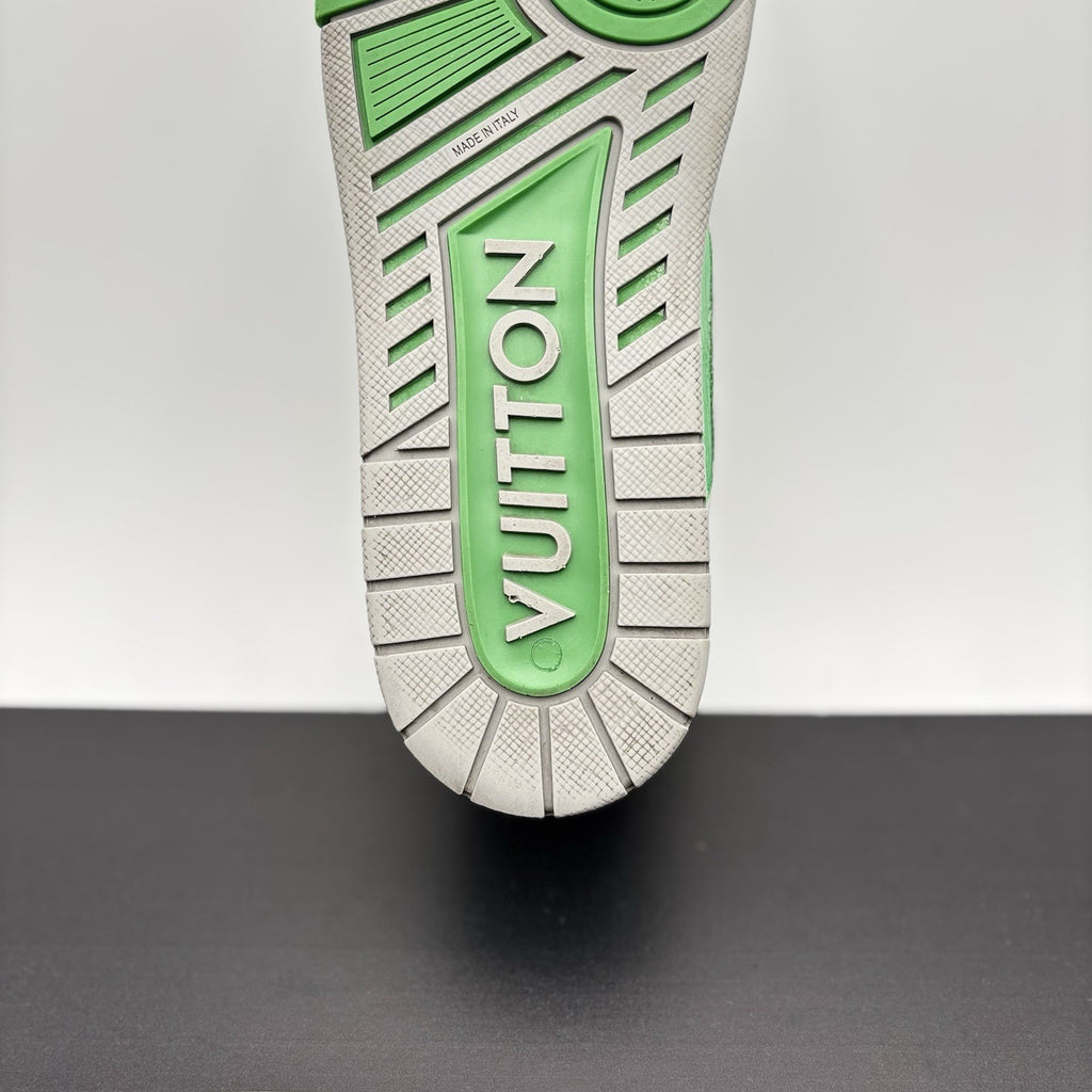 Size 10 LV (11-11.5 US) - Louis Vuitton Trainer ' Green Grey' | GOOD CONDITION!