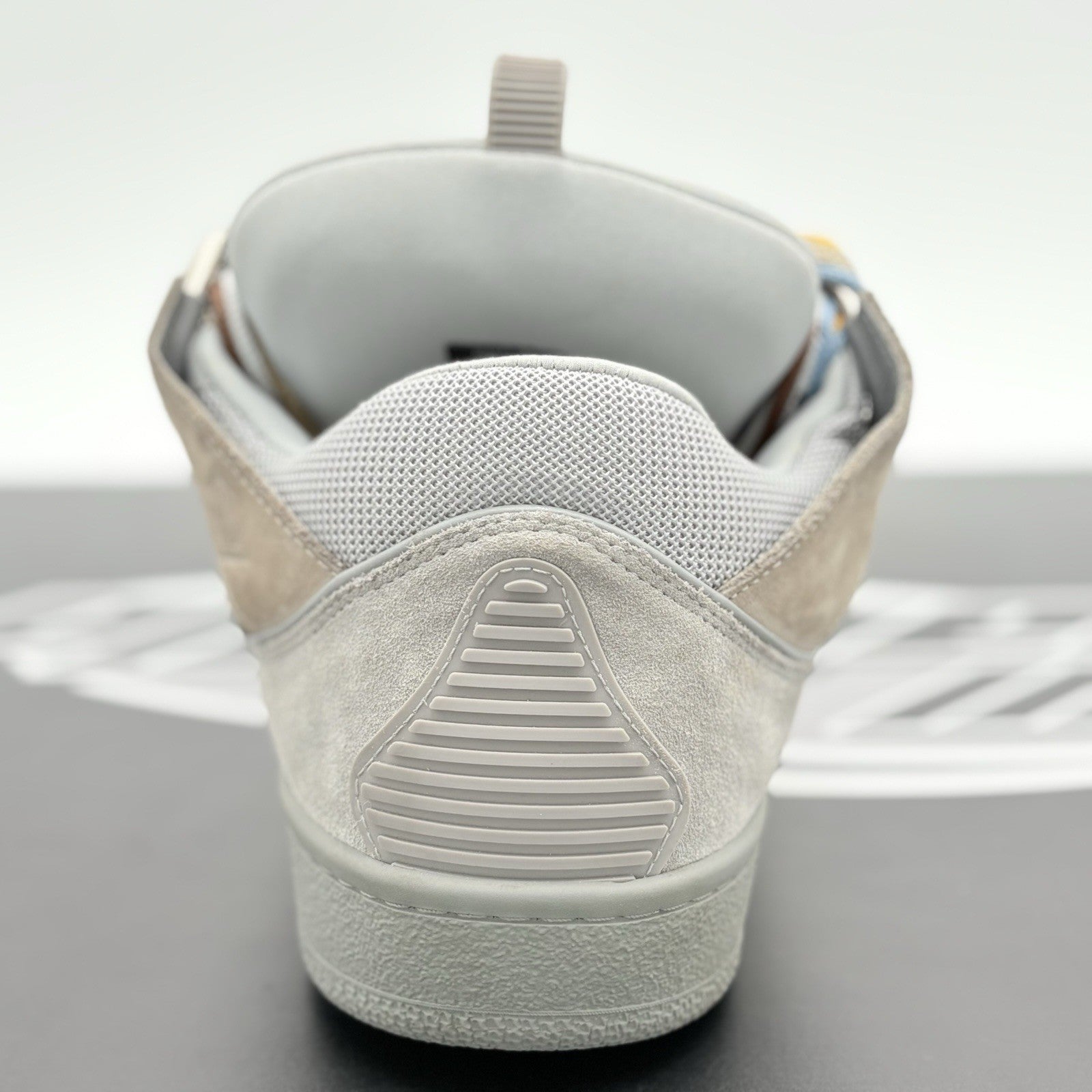 Size 45 (12 US) Lanvin Curb Sneaker ' Grey Colorful Laces ' | GREAT CONDITION!