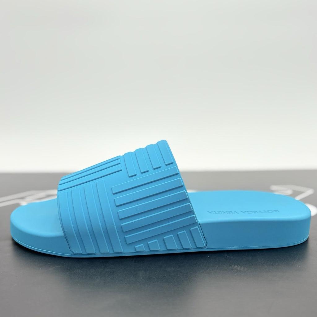 Size 46 (13 US) - Bottega Veneta Rubber Slides ' Blue ' | NEW!
