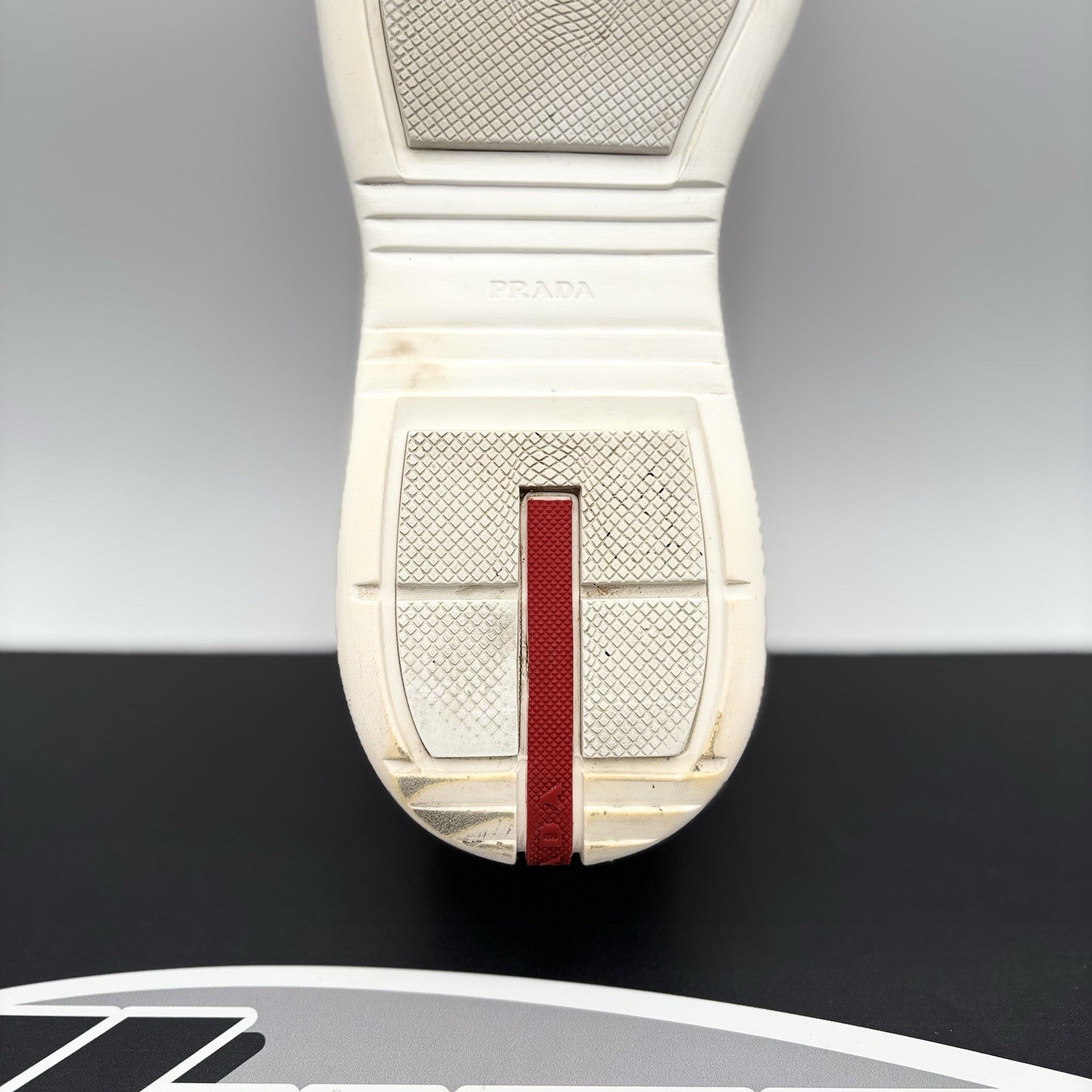 Size 9.5 UK (10.5 US) Prada Americas Cup ' Black White Red ' | GOOD CONDITION!