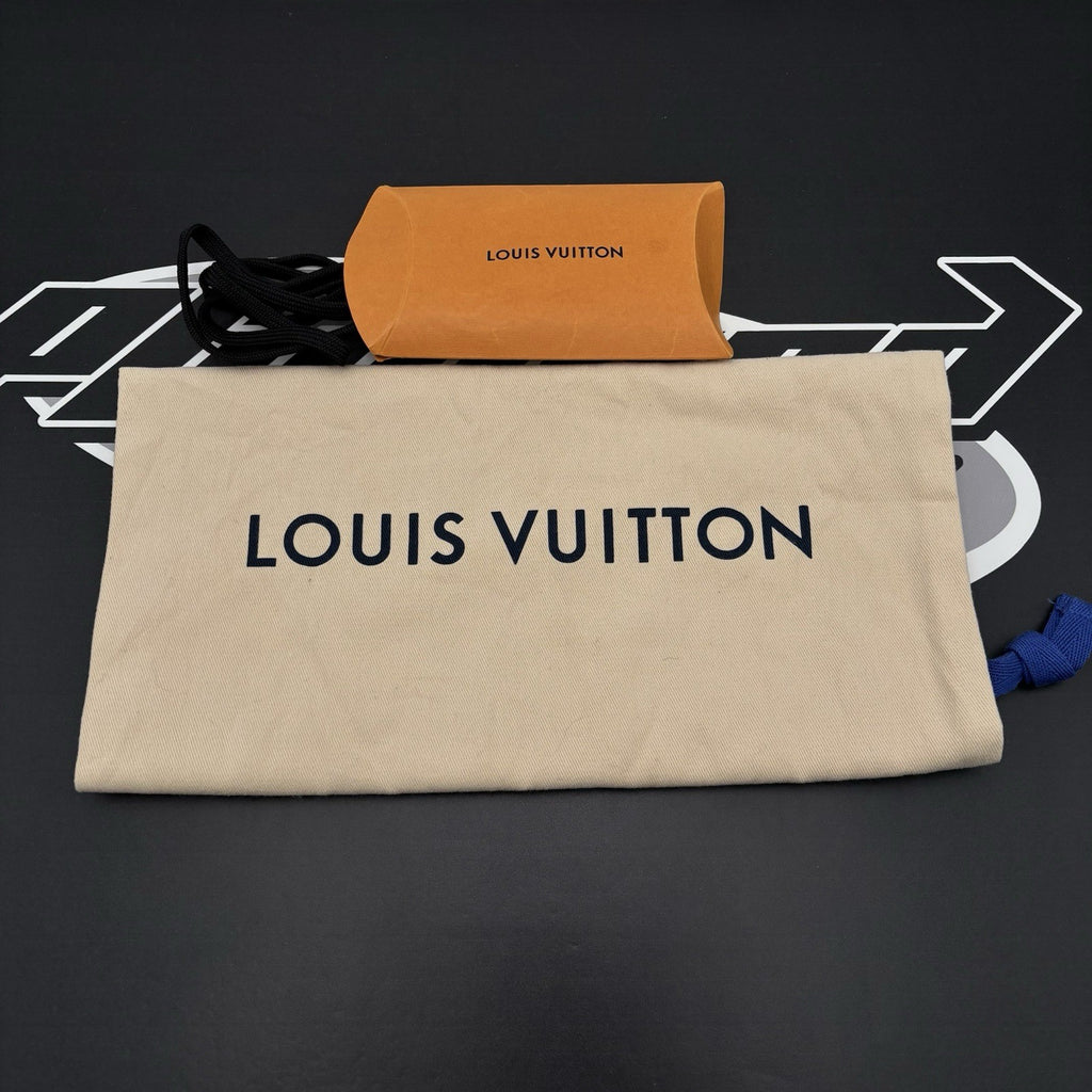 Size 7 LV (8-8.5 US) - Louis Vuitton Trainer ' Blue, Black ' | GOOD CONDITION!