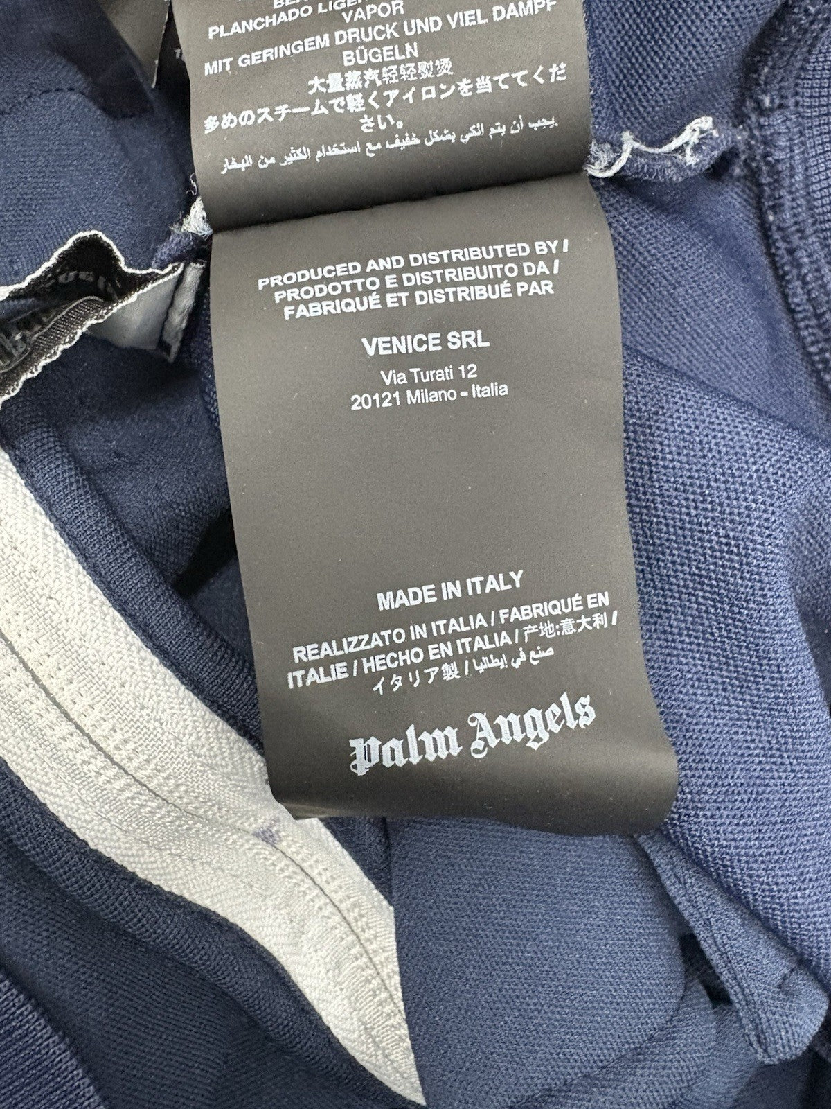 Size Large - Palm Angels Classic Track Jacket ' Navy Blue White ' | GREAT COND!
