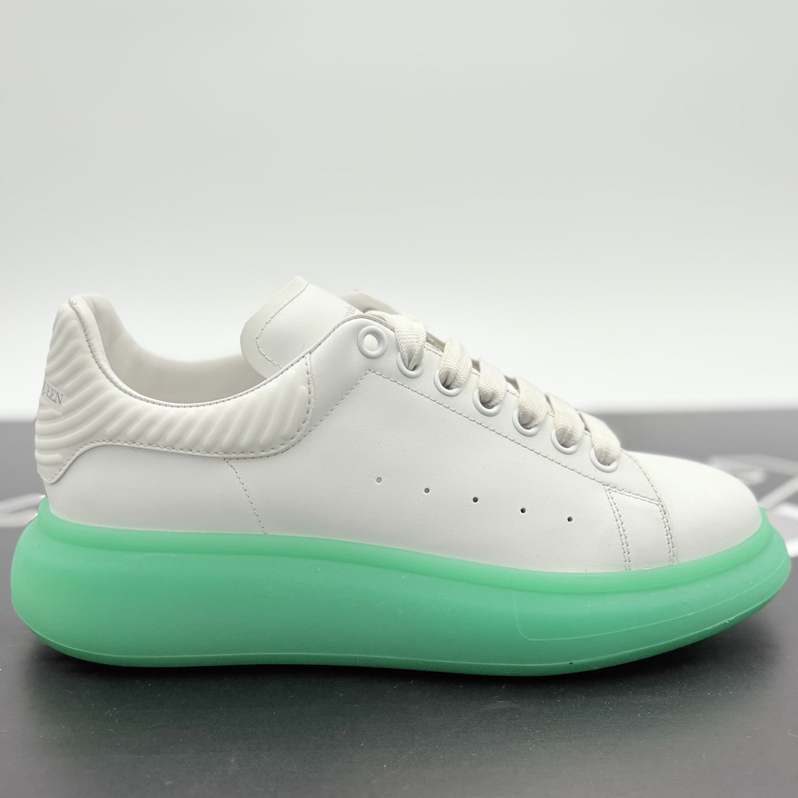 Size 41 (8 US) Alexander McQueen Oversized ' White Green Sole ' | SUPER CLEAN!