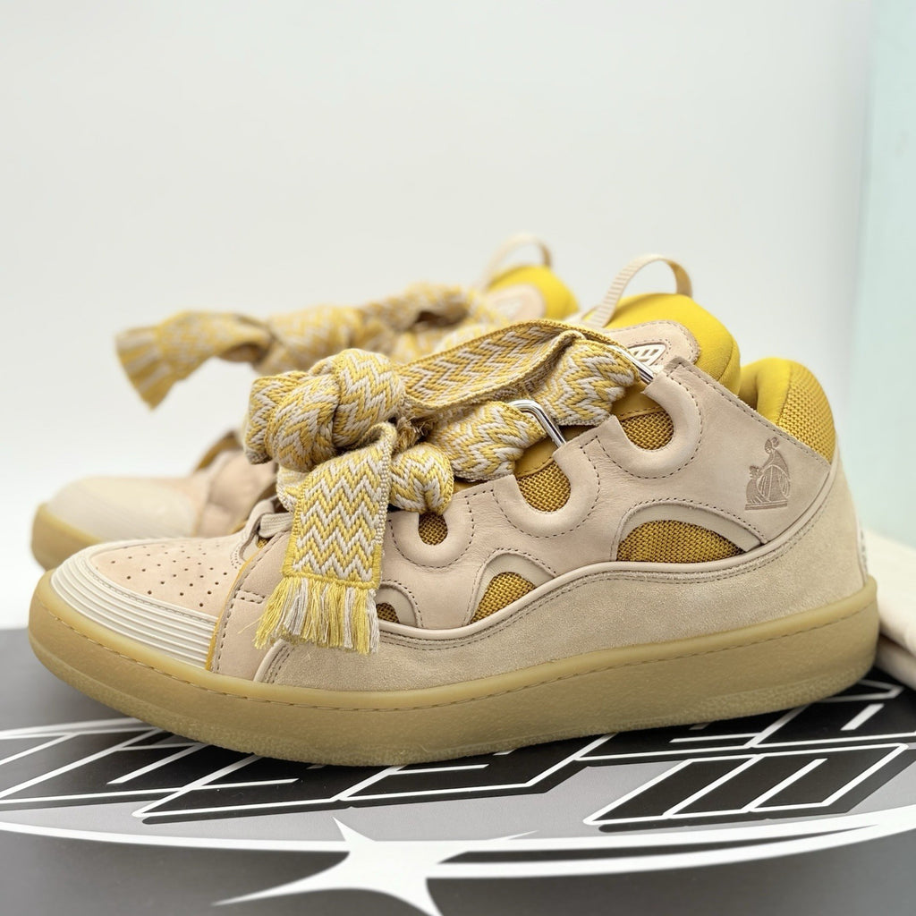 Size 45 (12 US) - Lanvin Curb Sneaker ' Beige Yellow ' | EXCELLENT CONDITION!