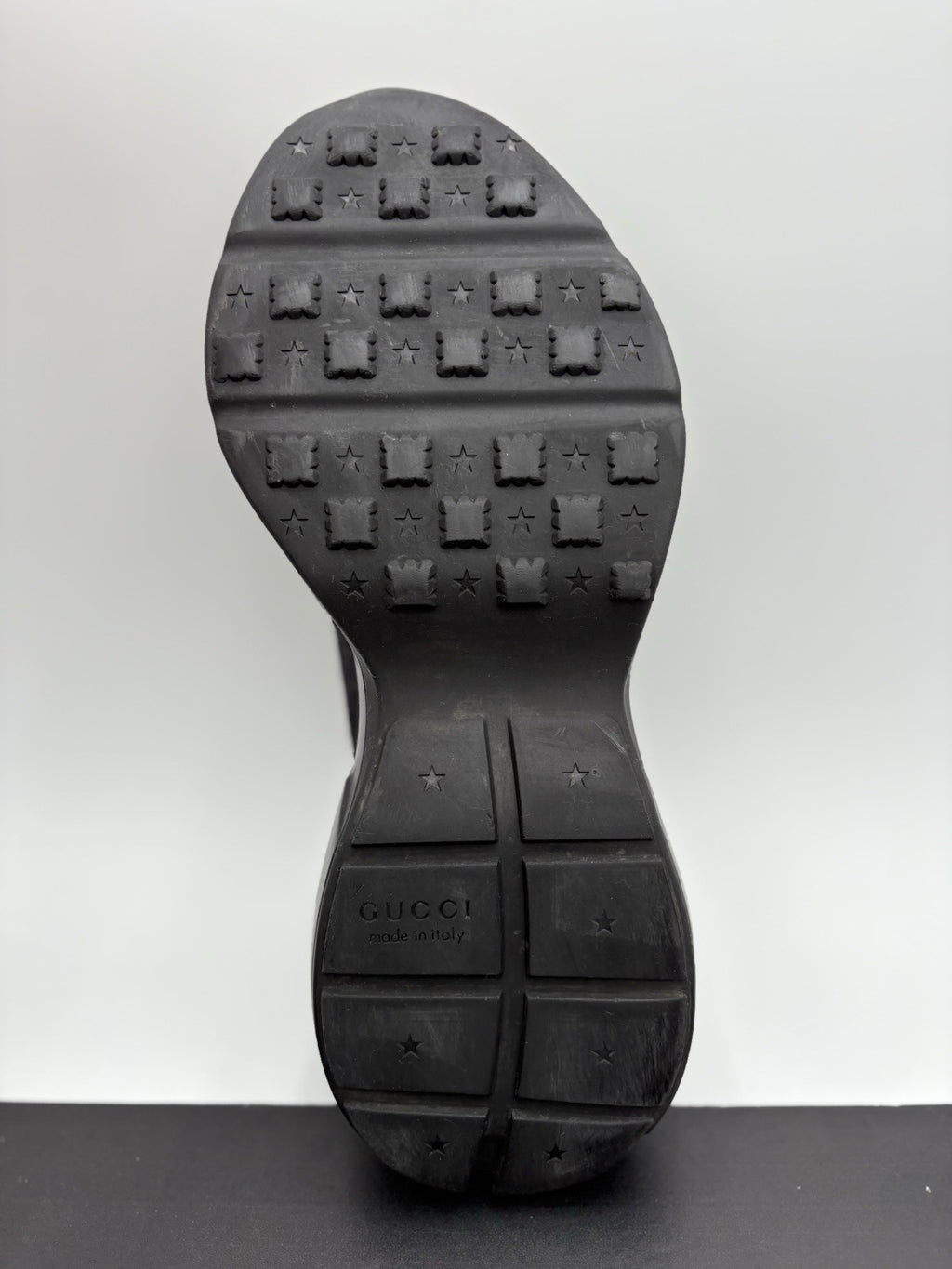 Size 12 G (12.5 US) Gucci Rhyton GG Supreme ' Black Khaki Beige ' | GREAT COND!