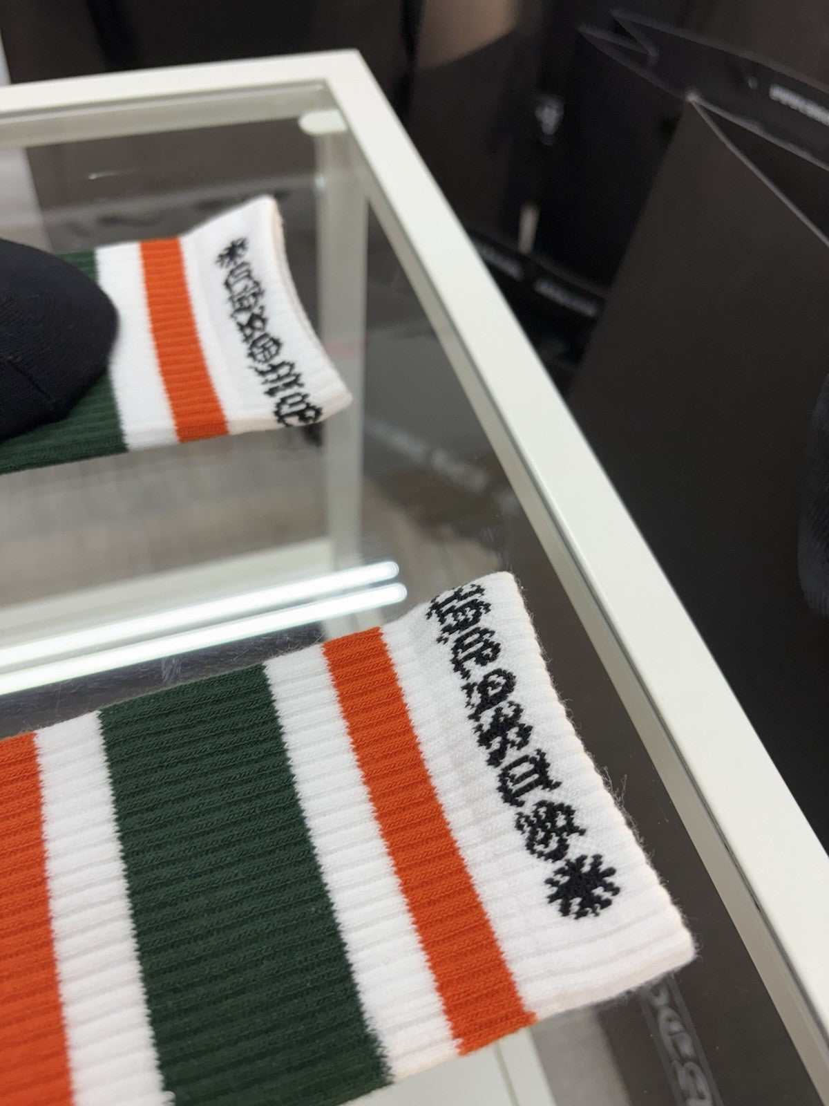 Size Large (9-13 US) - Chrome Hearts Miami Socks ' White ' | NEW!