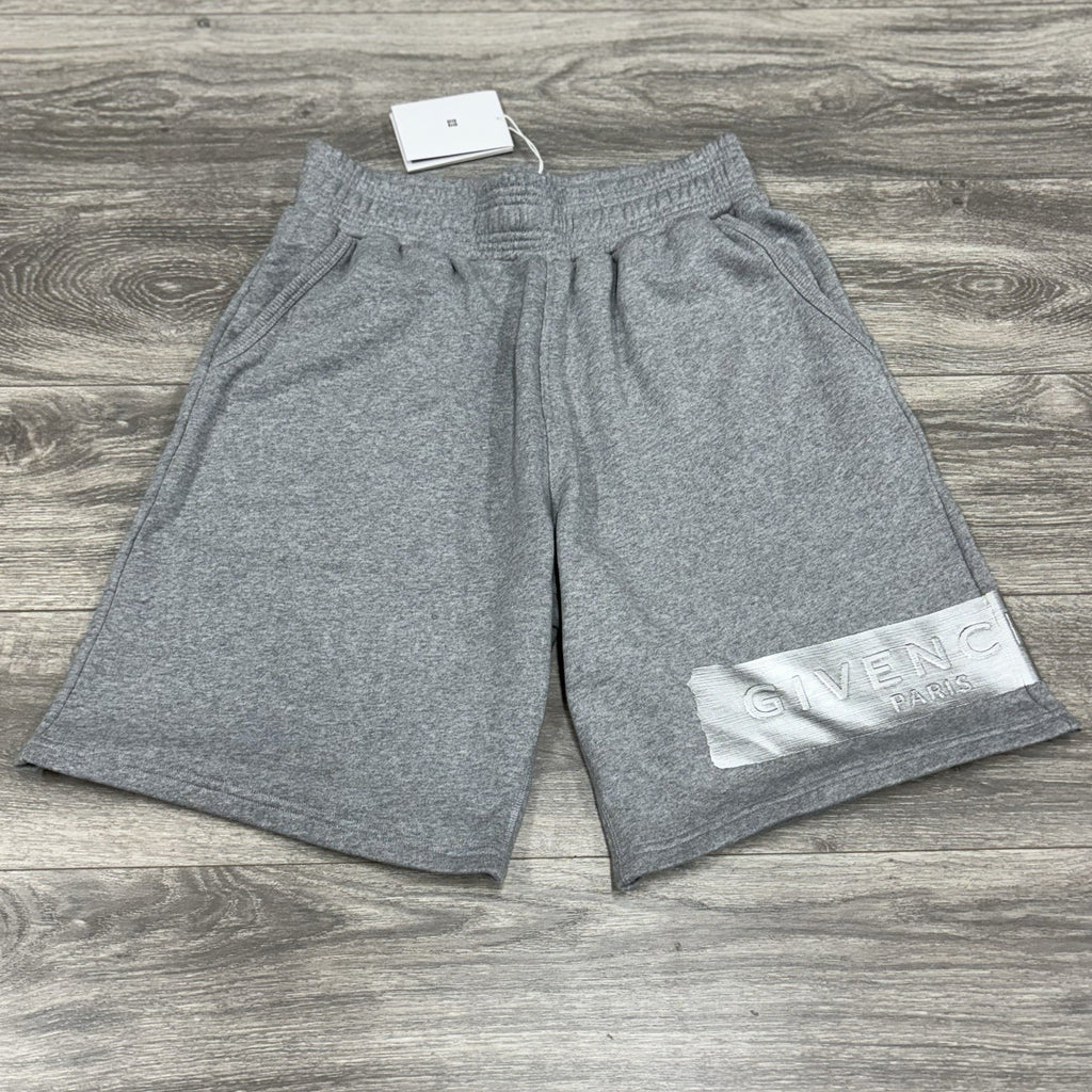 Size Medium - Givenchy Latex Band Shorts ' Light Grey Melange ' | NEW!
