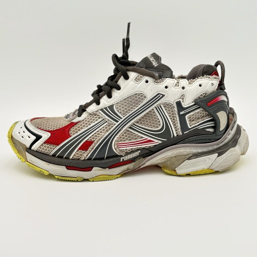 Size 44 (11 US) - Balenciaga Runner ' Black White Red Fluo Yellow ' | GOOD COND!