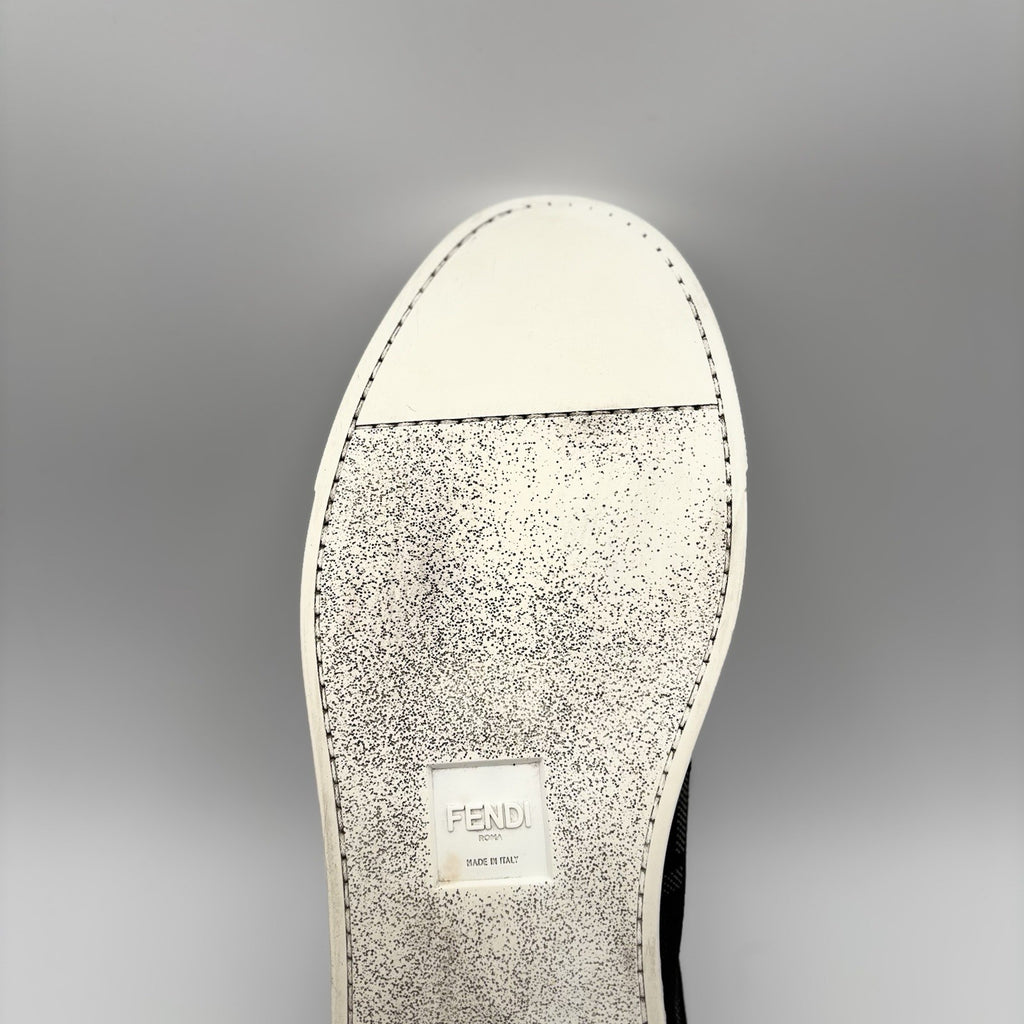 Size 12 UK (13 US) - Fendi FF Flash Logo Low ‘ Monogram Black ‘