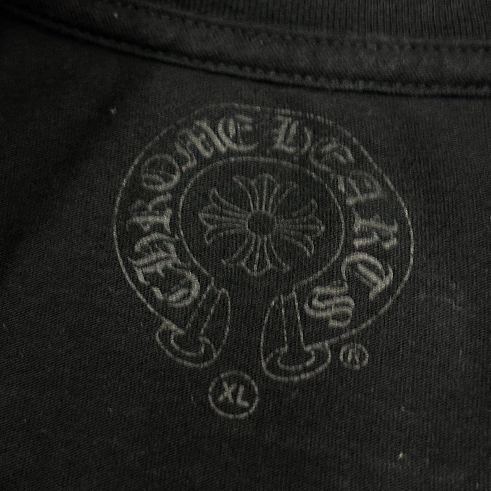 Size XL - Chrome Hearts Scroll Logo T- Shirt ' Black ' | EXCELLENT!