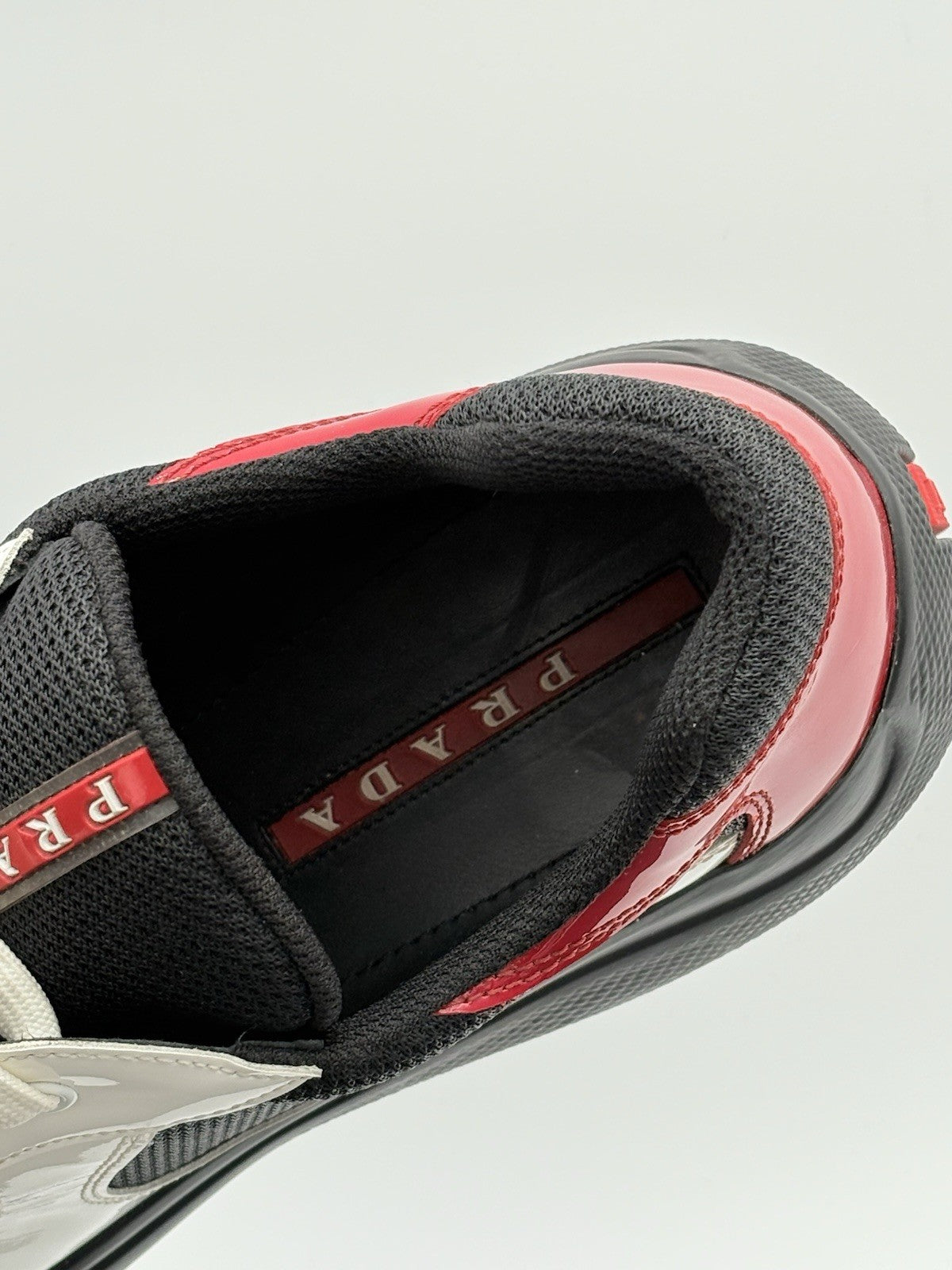 Size 10 UK (11 US) Prada Americas Cup ' Black White Red ' | SUPER CLEAN!